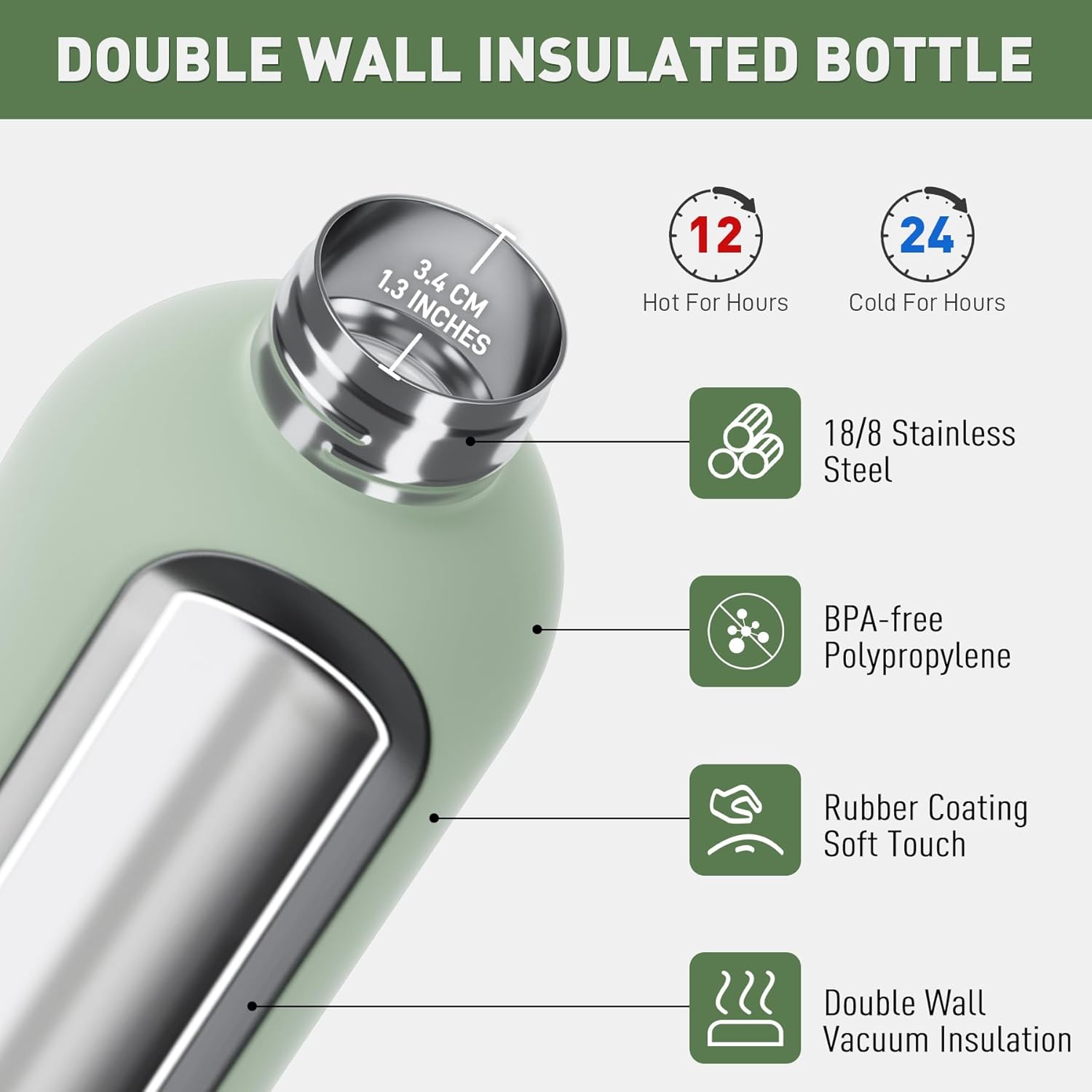 Thumbnail 2 de Exllena 350ml Small Water Bottle 350ml