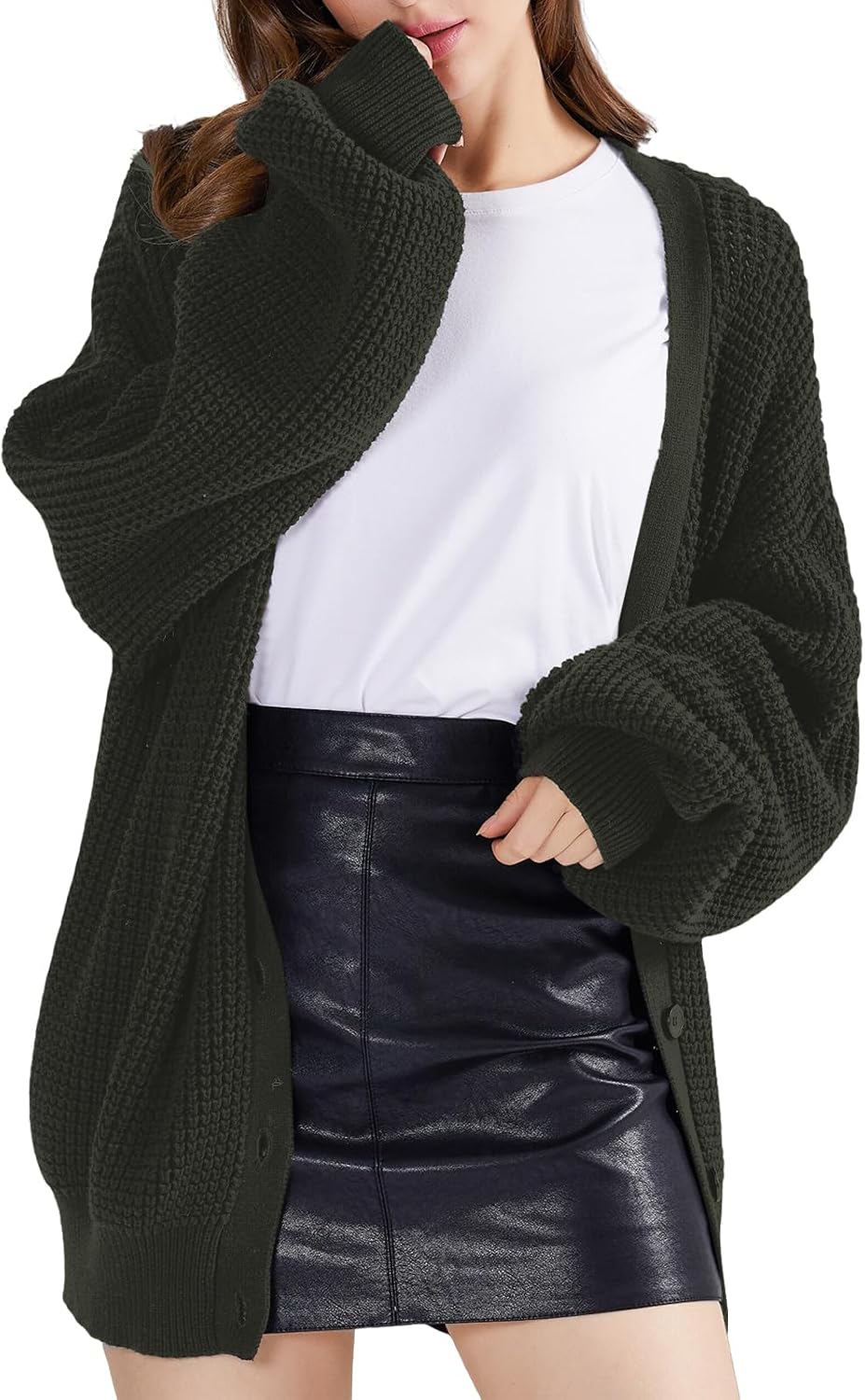 Thumbnail 6 de QUALFORT Cardigan Oversized 100% Cotton