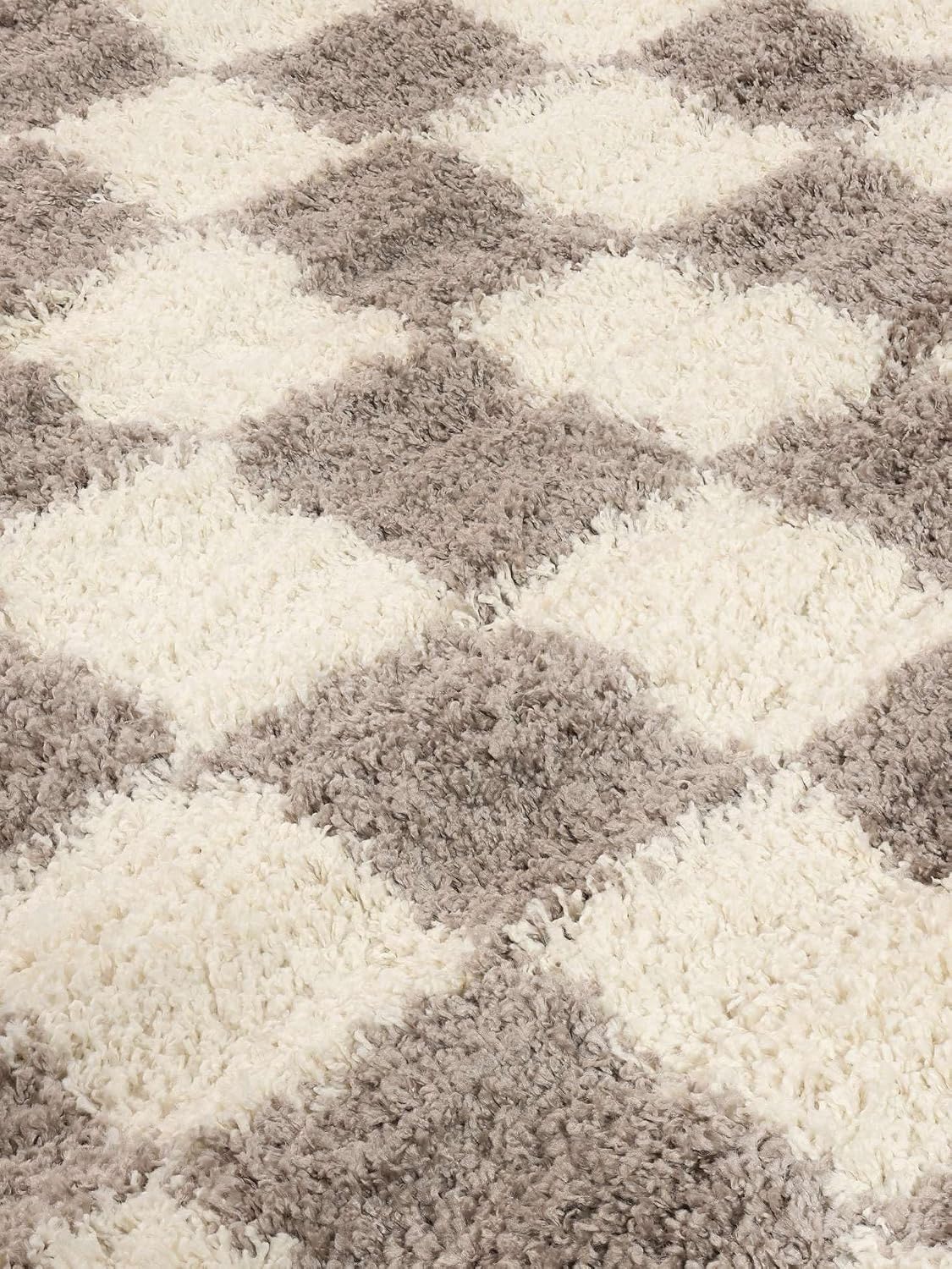 Detalle 2 de RugVista Chessie tapijt 140 x 200 cm, greige/offwhite, middelhoge pool