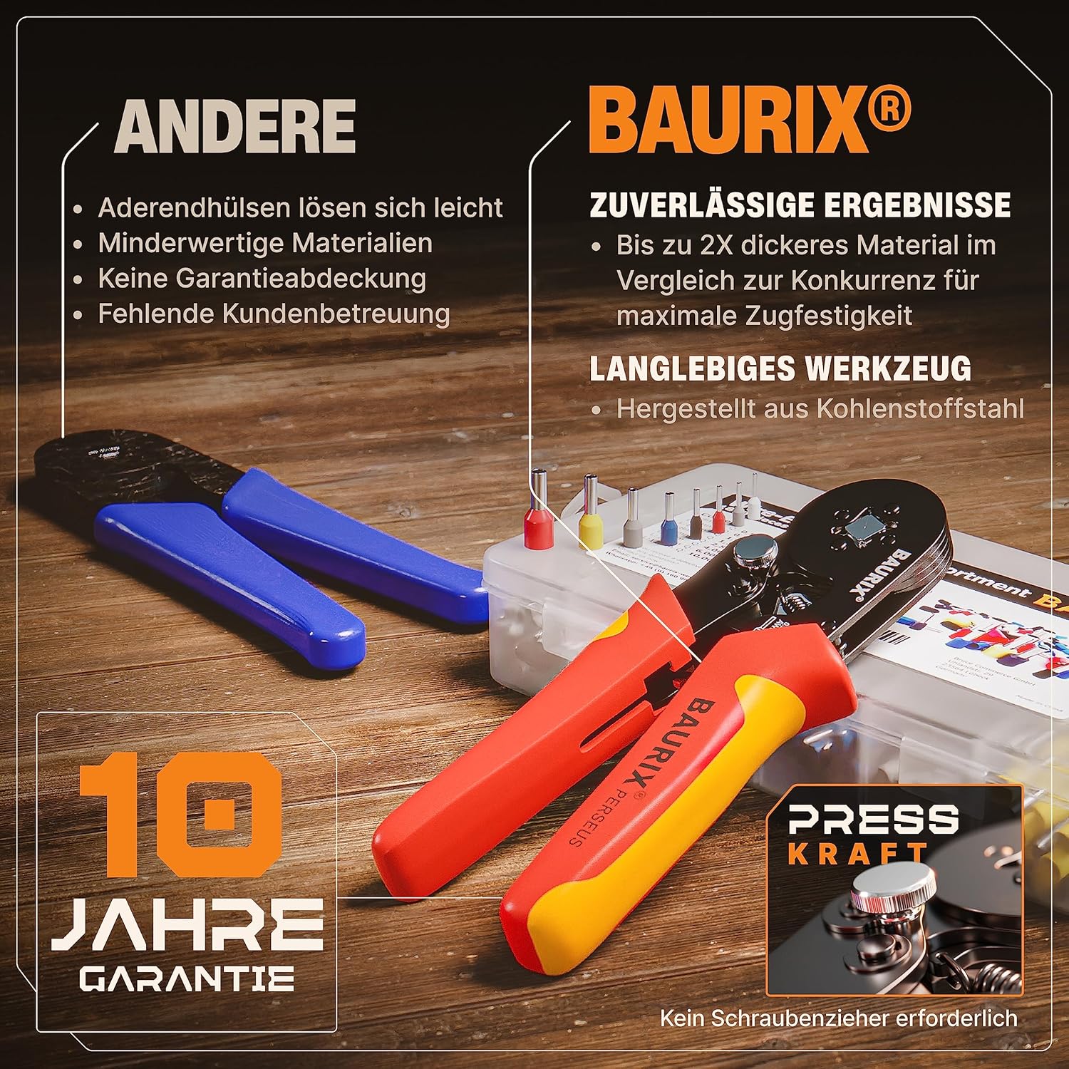 Thumbnail 5 de BAURIX PERSEUS Crimpzange-Set 0,25–10 mm² 📮