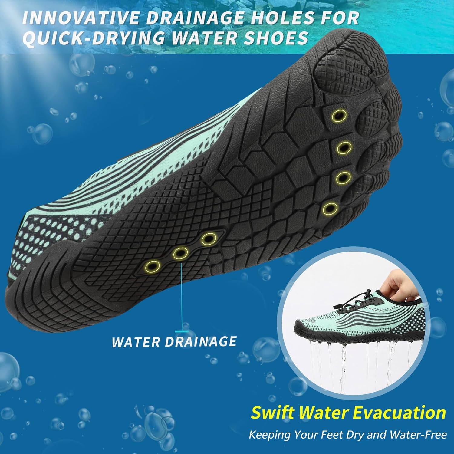 Thumbnail 4 de ZHR Water Shoes for Men and Women: Quick-Dry Aqua Socks for Beach, Pool and Outdoor Fun