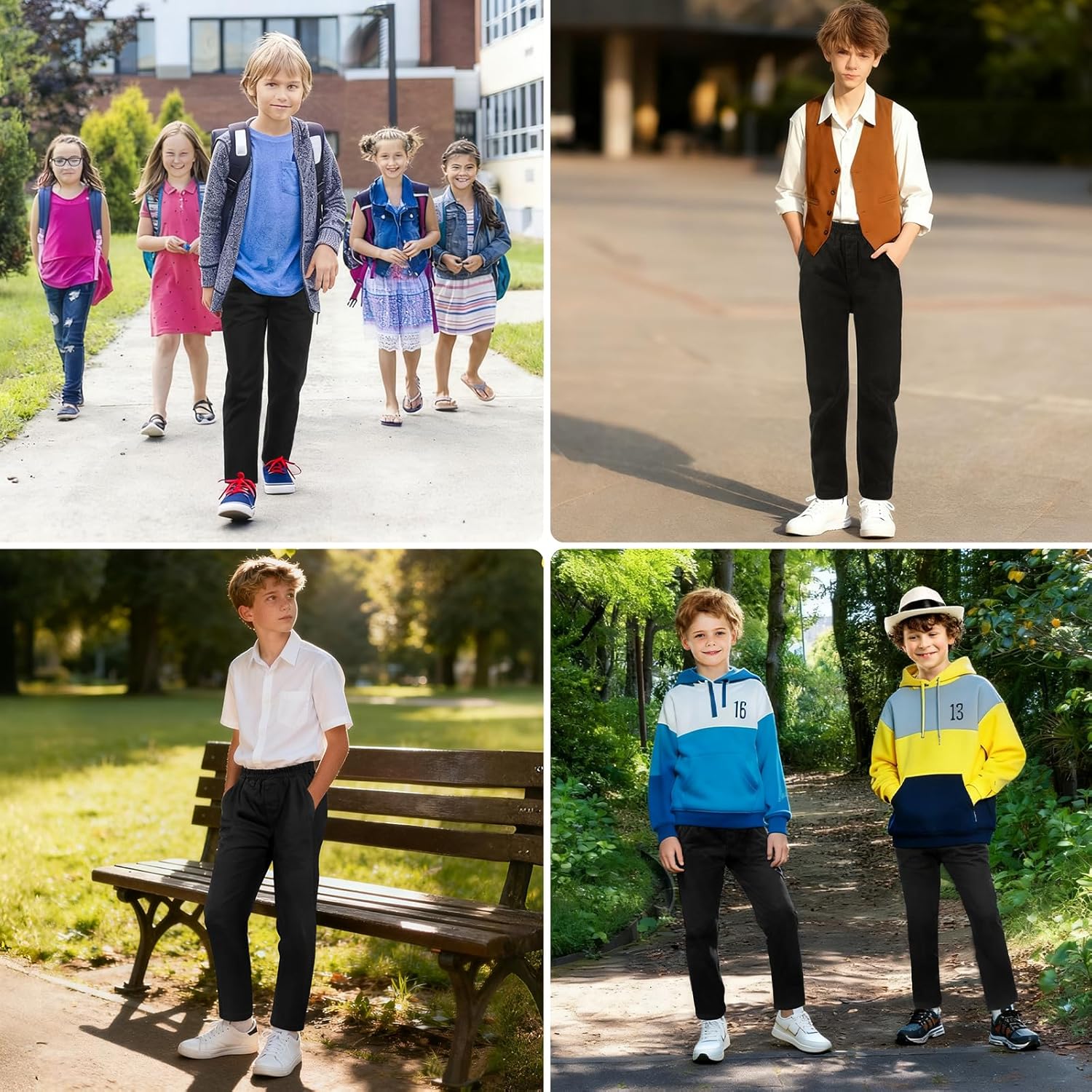 Thumbnail 5 de AYBUY Boys' School Trousers Elasticated Fit