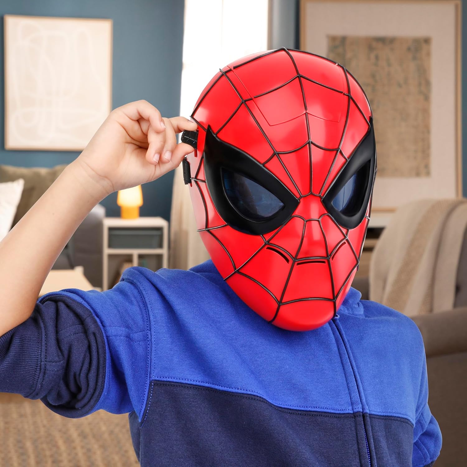 Thumbnail 4 de ハズブロ（HASBRO）MARVEL スパイダーマン グローFXマスク F8839、ライトアップレンズと調節ストラップ