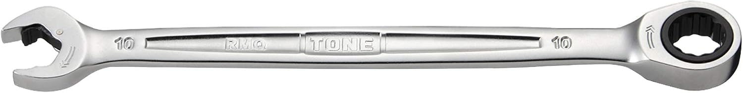Detalle de トネ TONE HPRMQ-10 クイックラチェットめがねレンチ 二面幅10mm・薄型ストレート