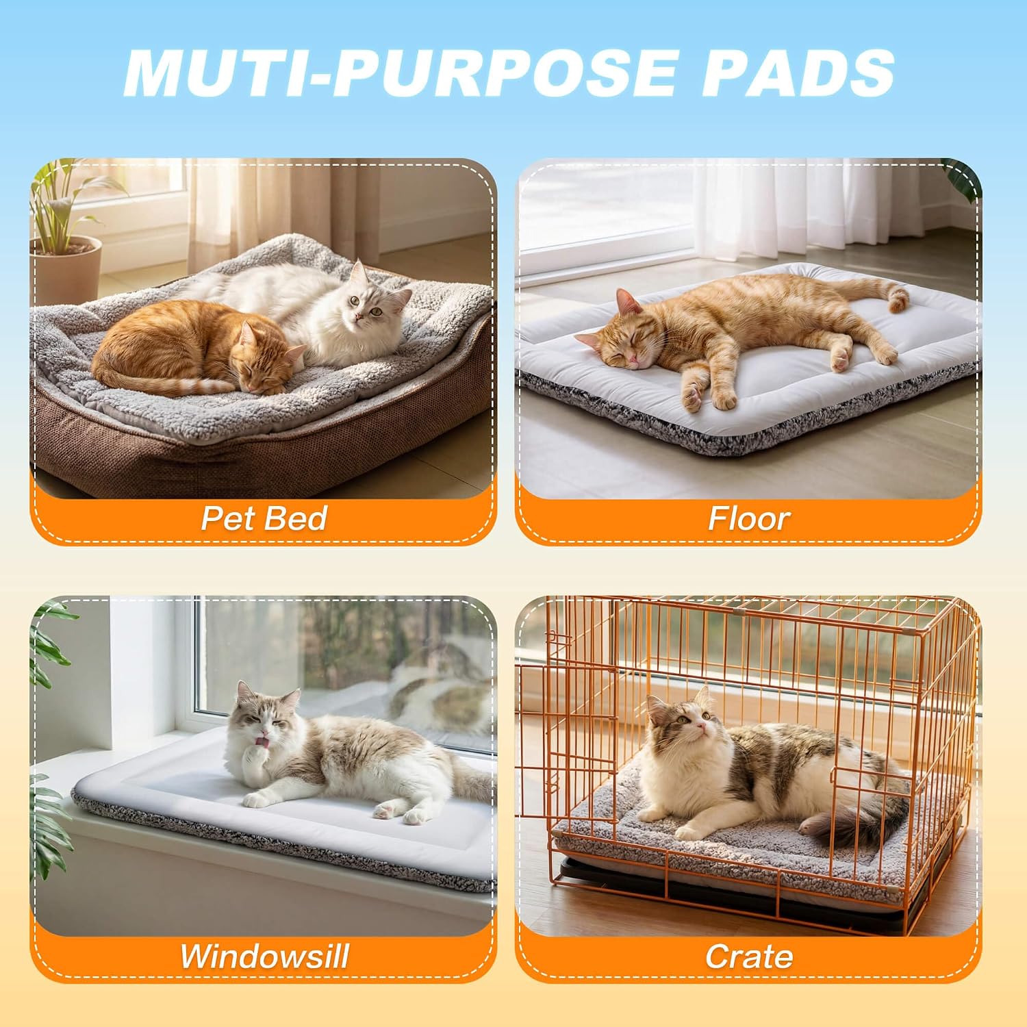 Detalle 2 de WanpeeGoo Cat Cooling Mat Gray 18x24 Reversible Self-Warming Cat Bed