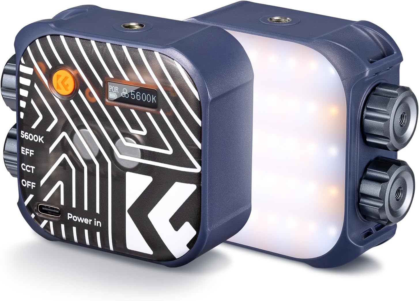 Detalle de K&F CONCEPT Magnetic Camera Light with 15 Light Effects, 2500K-9900K CRI 96+ — Rechargeable LED Fill Light for Vlog, Selfie & Studio