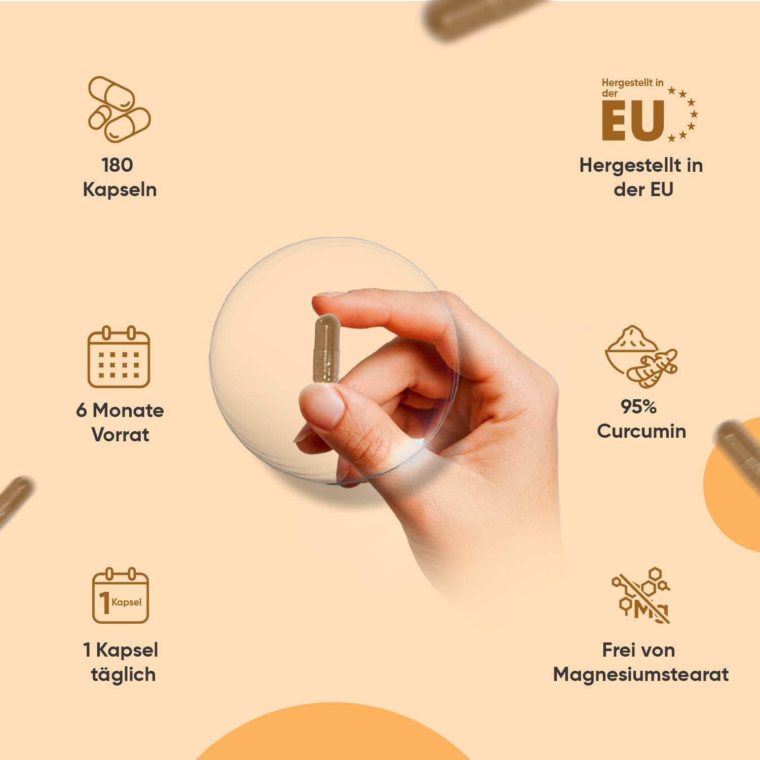 Thumbnail 5 de Curcumin Kapseln 500 mg (50:1) – Kurkuma-Extrakt mit Ingwer & Schwarzem Pfeffer von WeightWorld, 180 Kapseln
