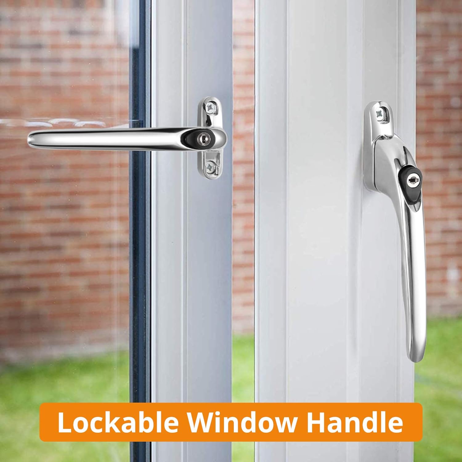Thumbnail 3 de Neoteck Window Handle 2Pcs Inline Espag Locking (Chrome) – Versatile, Secure UPVC Replacement