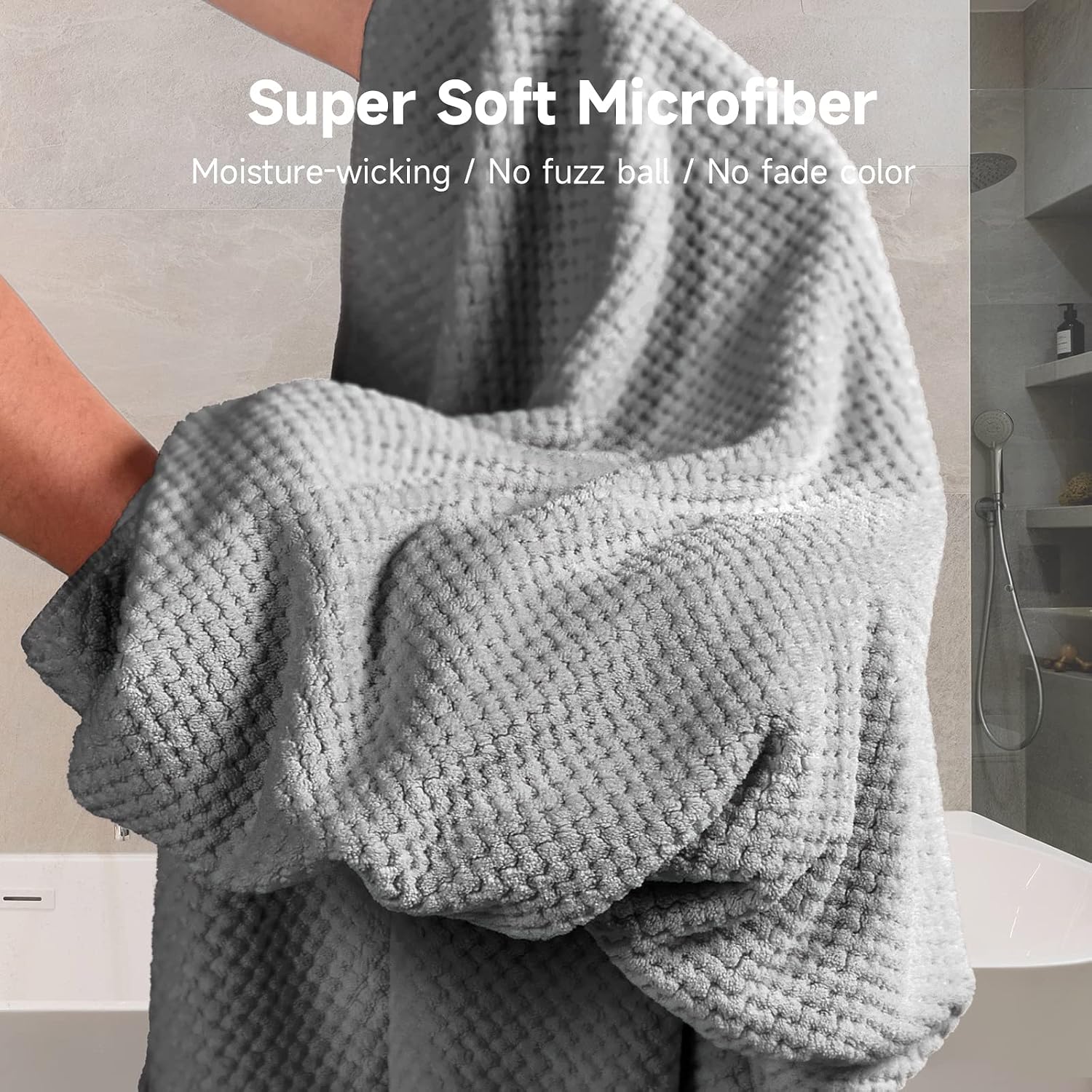 Detalle 2 de Umisleep Extra Large Microfiber Hair Towel 40x30