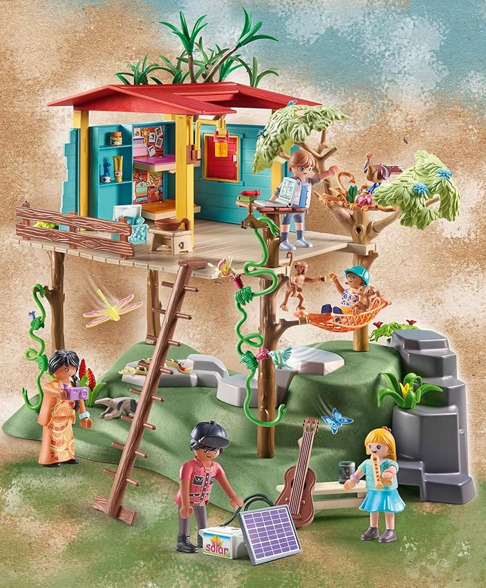 Detalle 2 de PLAYMOBIL Wiltopia Casa en Árbol con Animales 🌳