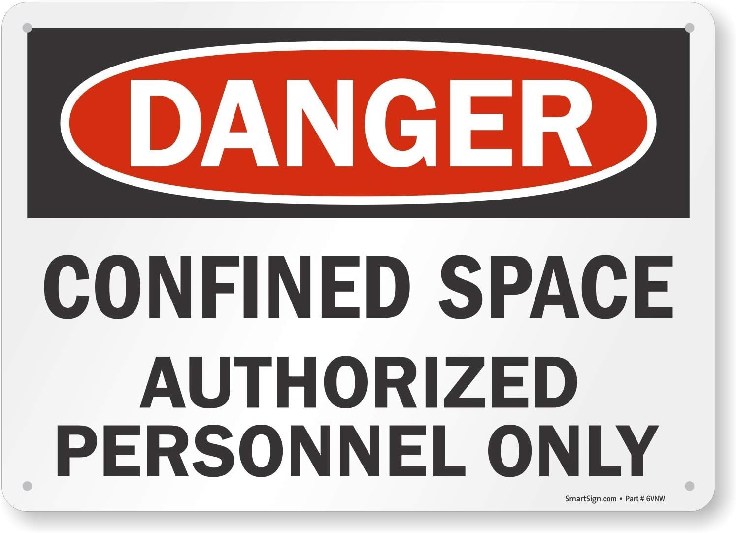 Detalle de SmartSign Confined Space Sign, 10 x 14 Inch