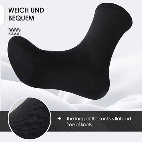 Detalle de TUUHAW Chaussettes Homme 43-46 Noir – Sport, Tennis et Course