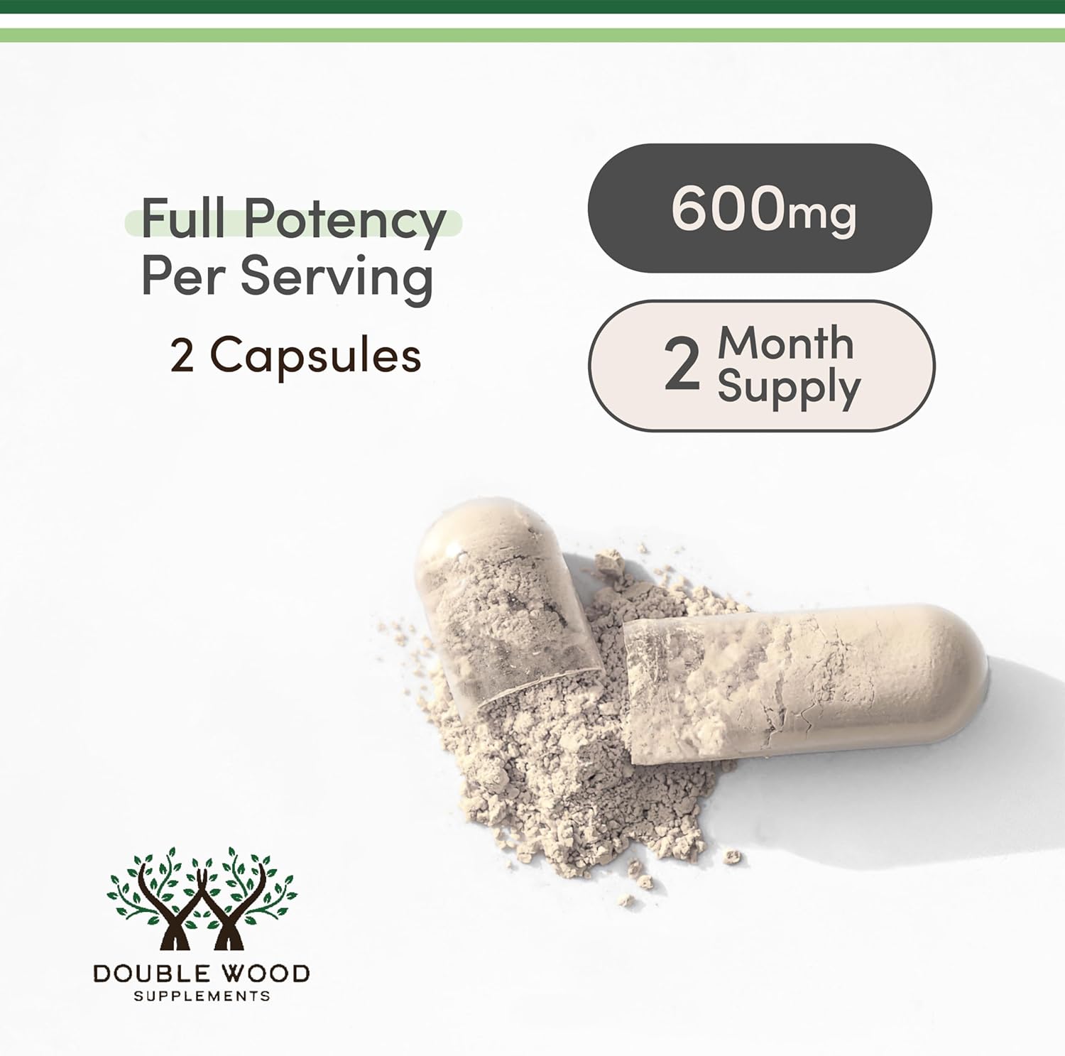 Detalle 1 de Double Wood Supplements KSM-66 Ashwagandha Capsules, Organic, 120 Count
