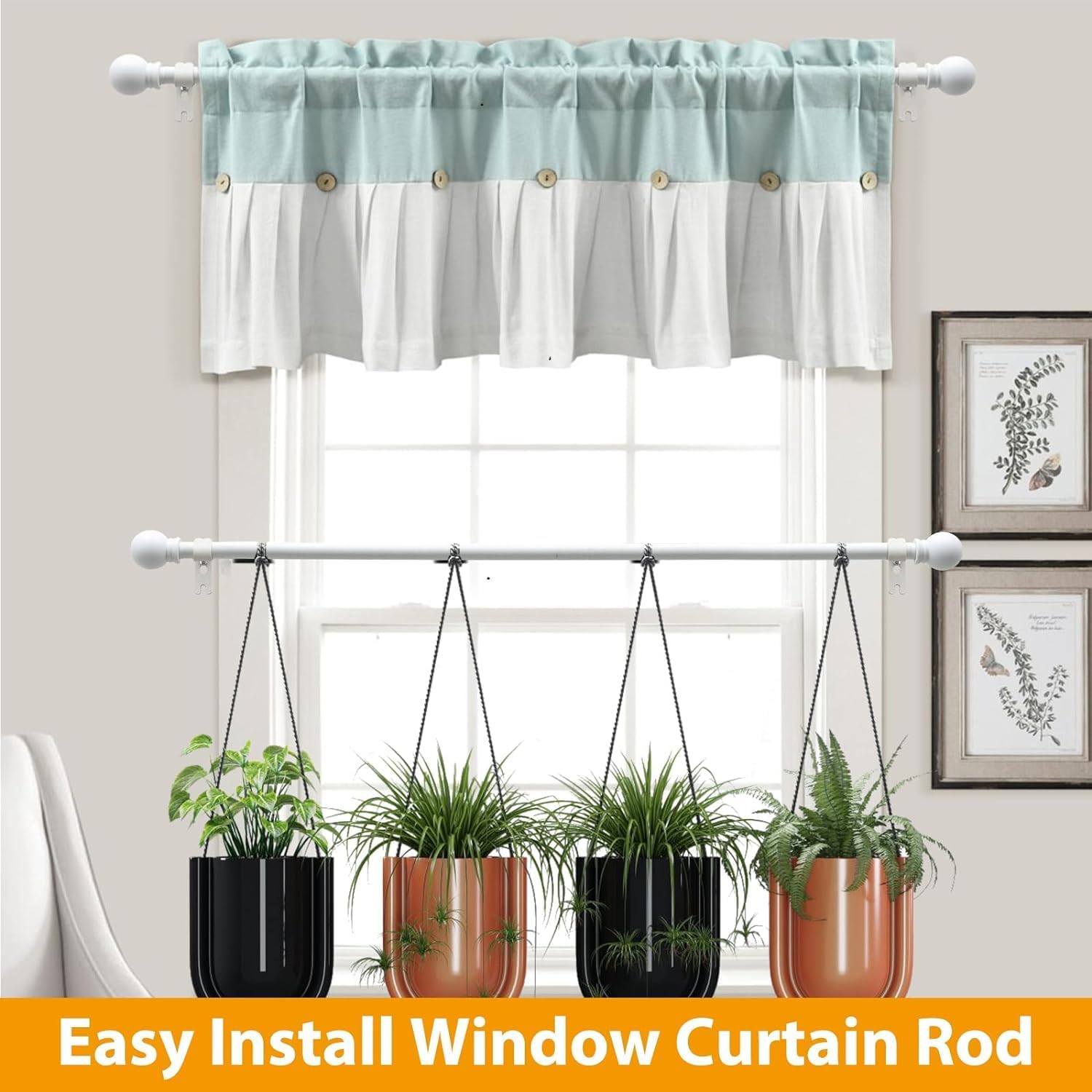 Thumbnail 4 de OLLIDOT Curtain Poles 76-152 cm