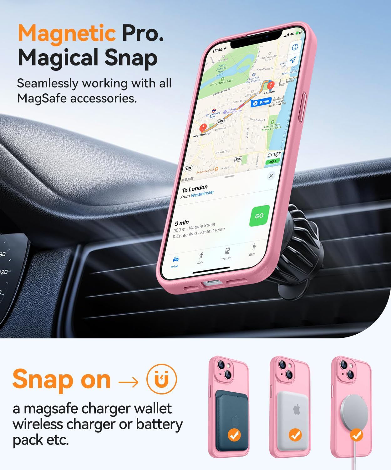 Detalle 1 de iPhone 14 MagSafe case 6.1 inch, Pink
