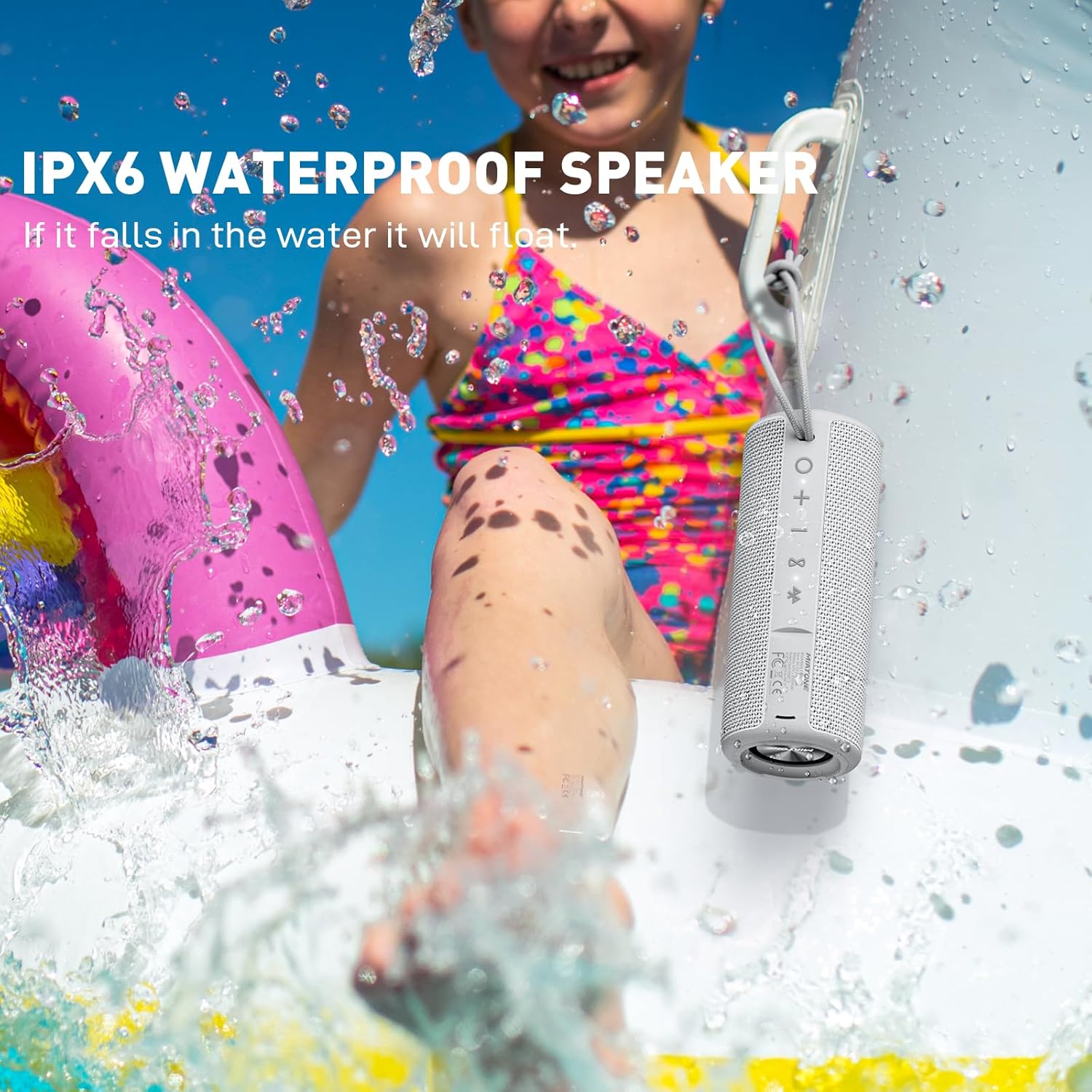Thumbnail 6 de MIATONE Boombox Portable Bluetooth Speaker: Waterproof Outdoor Speaker in Grey