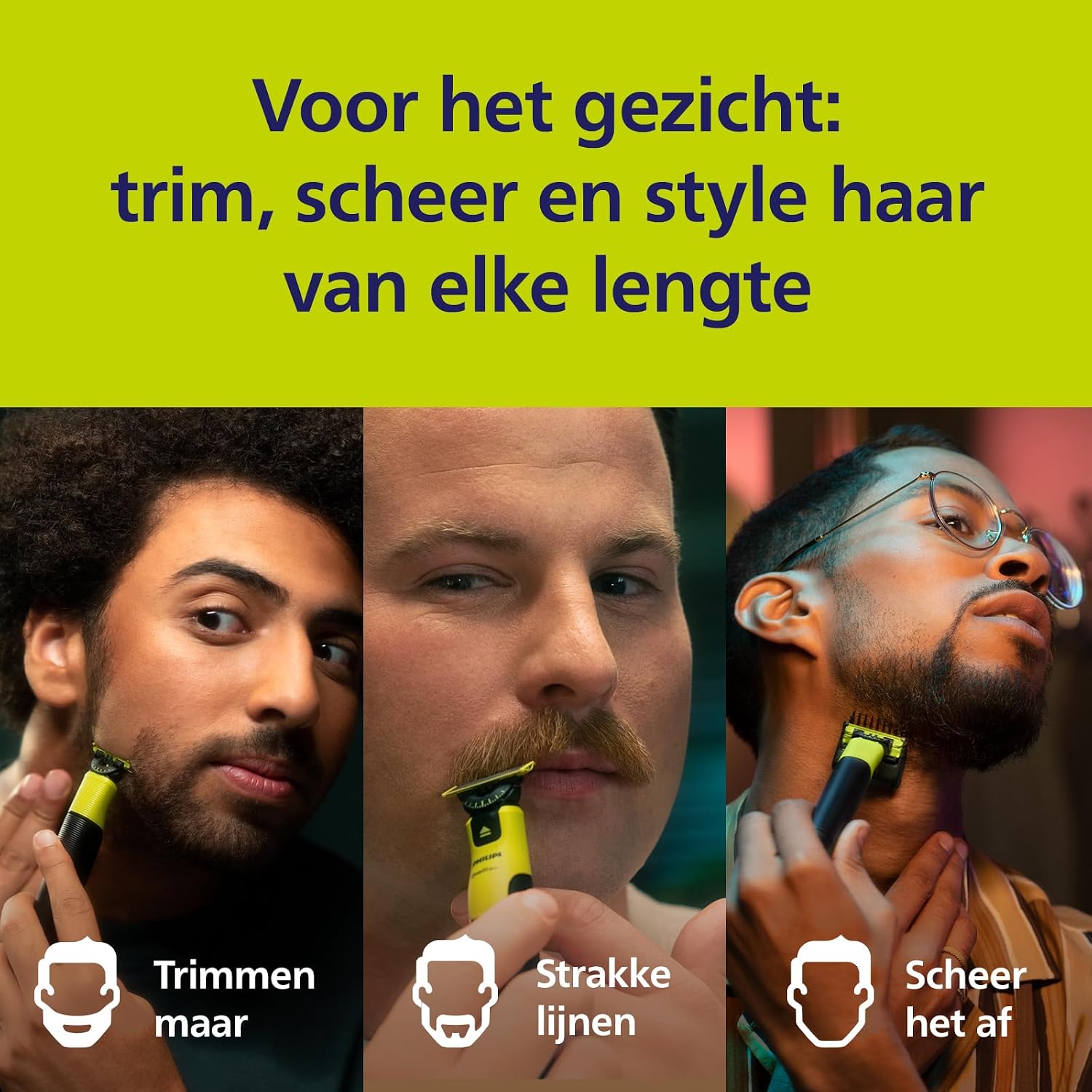 Detalle de Philips OneBlade Original 360 QP430/60 vervangmesjes, set van 3