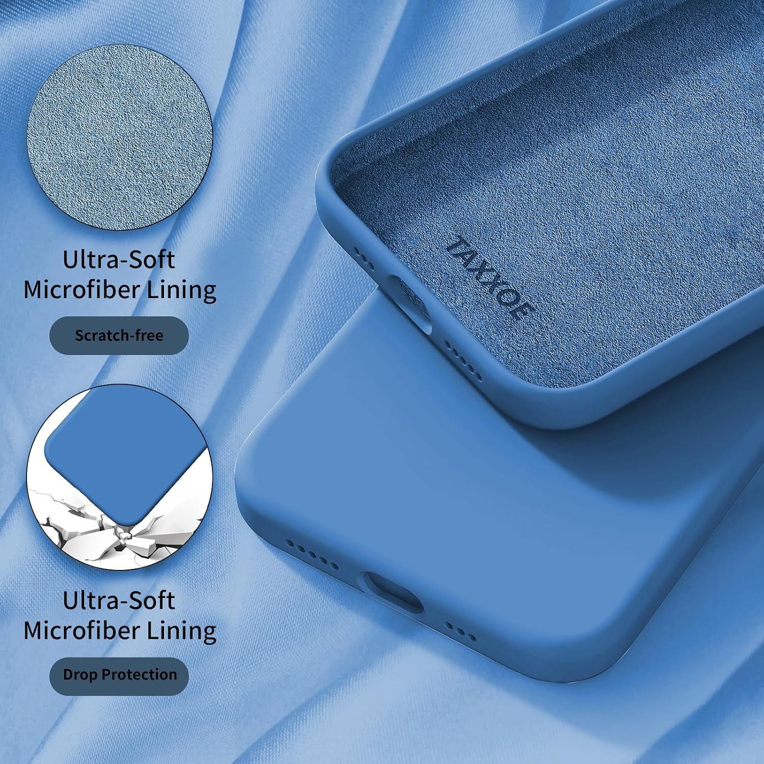 Detalle 1 de TAXXOE iPhone 12 silicone case, 6.1in