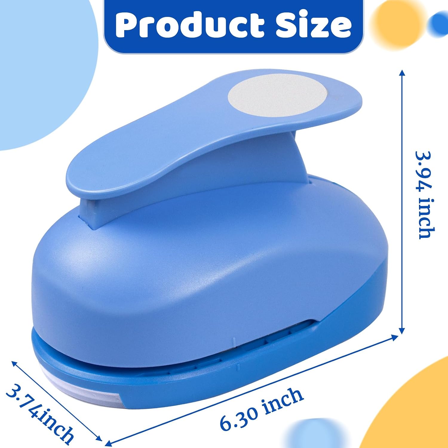 Detalle de HKKYO Papierstanzer 7,6 cm – Großer Kreisstanzer für Karton und Bastelpapier