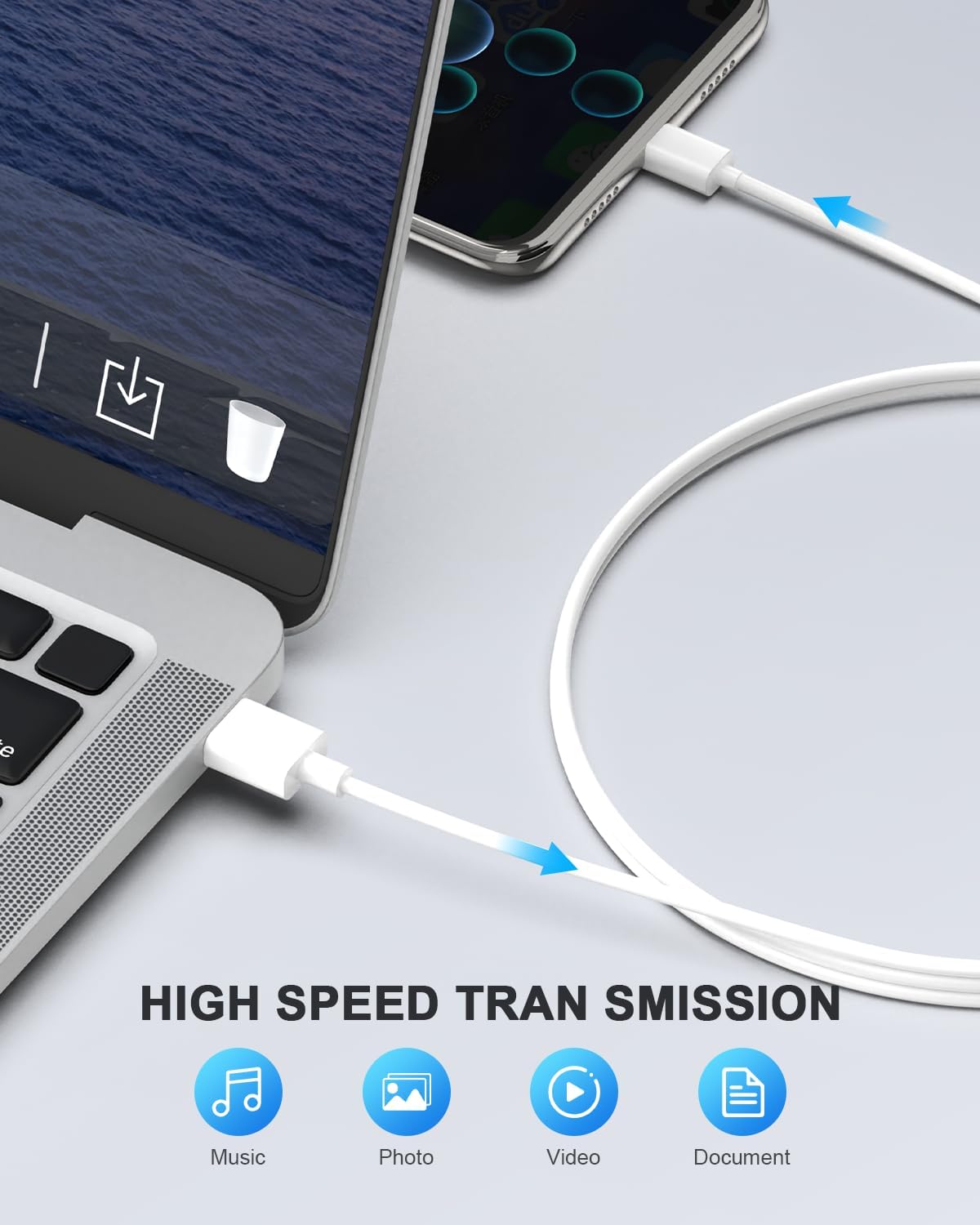 Detalle 2 de Jippofu Caricabatterie USB-C 45W: ricarica rapida per Xiaomi e Redmi (1 m, 100–240 V)