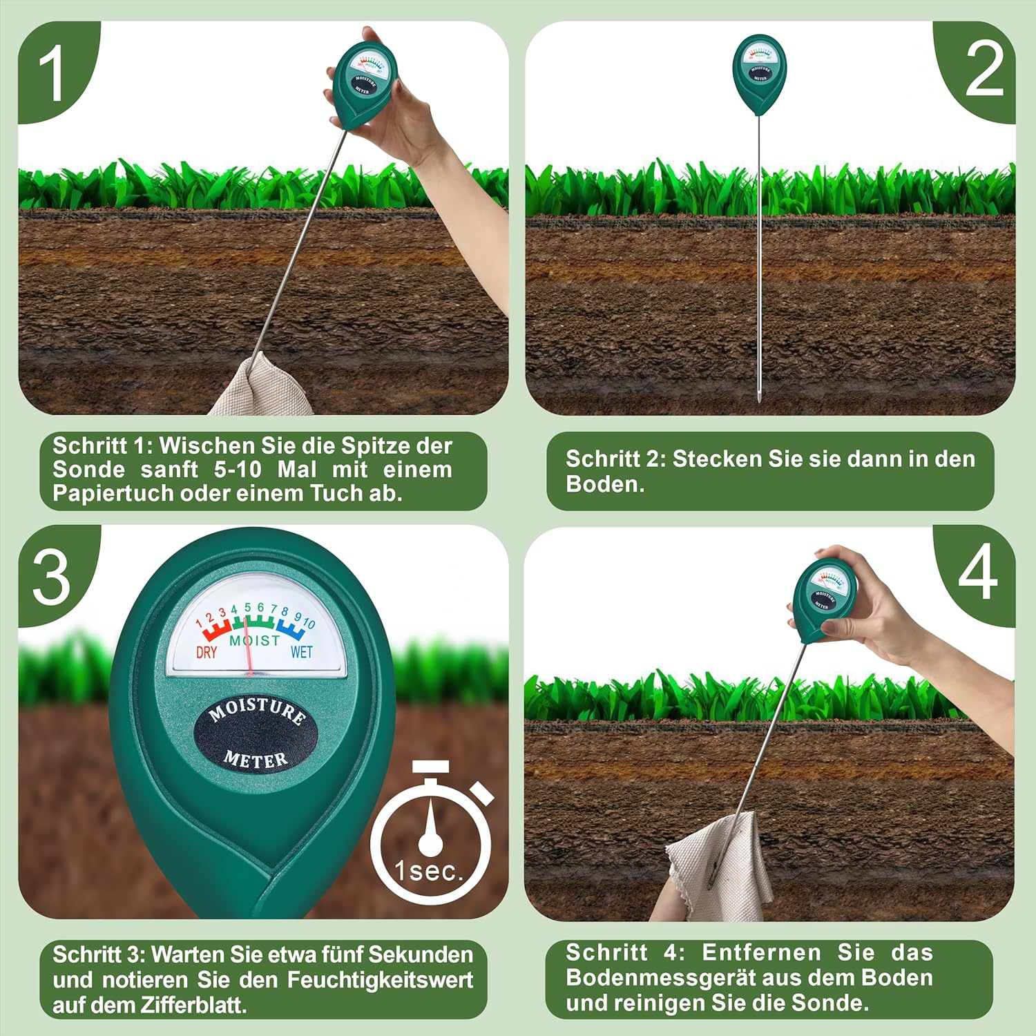 Thumbnail 3 de Boden-Feuchtigkeitsmesser Lange Sonde 14 cm