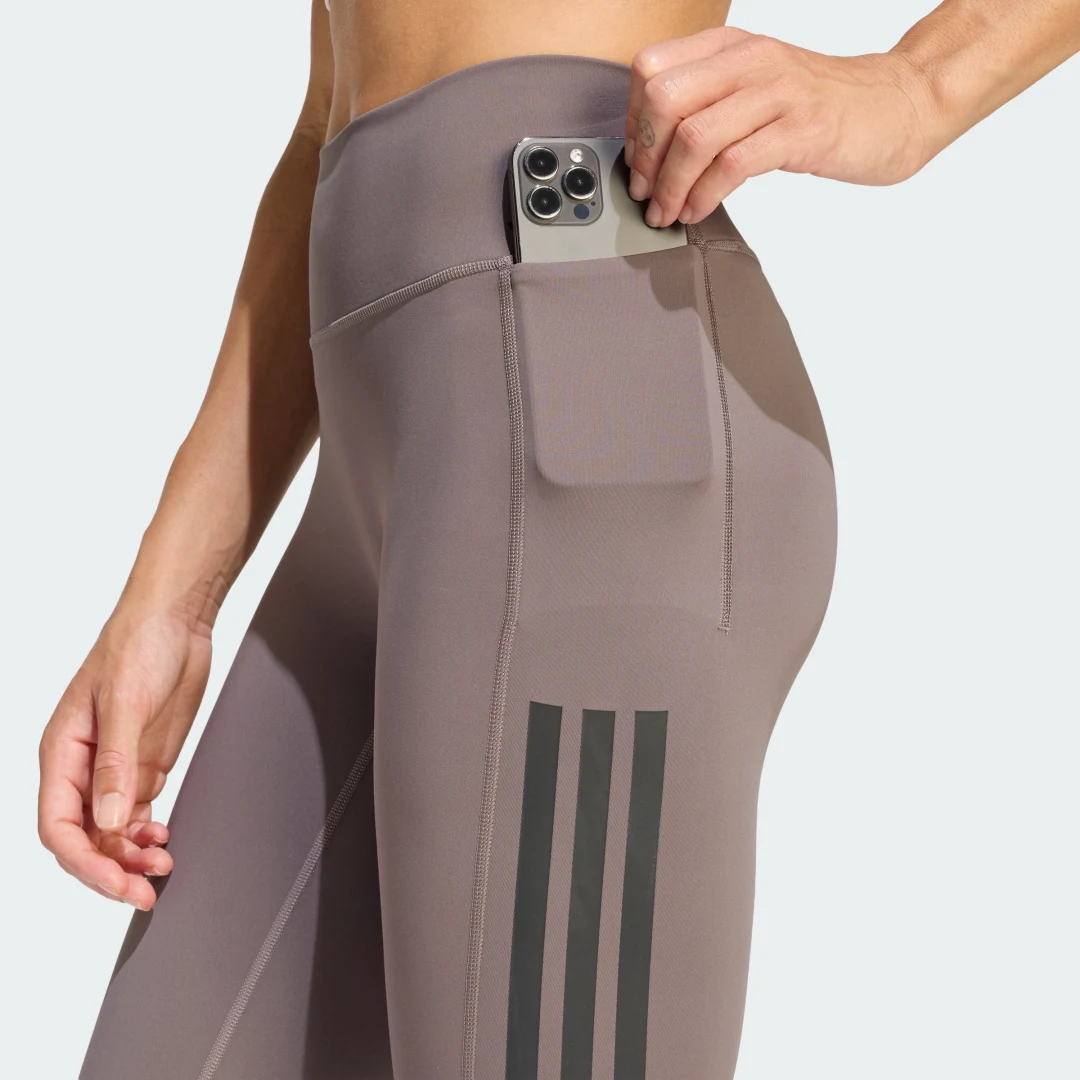 Detalle 2 de Mallas de entrenamiento 7/8 Optime 3 Stripes de Adidas