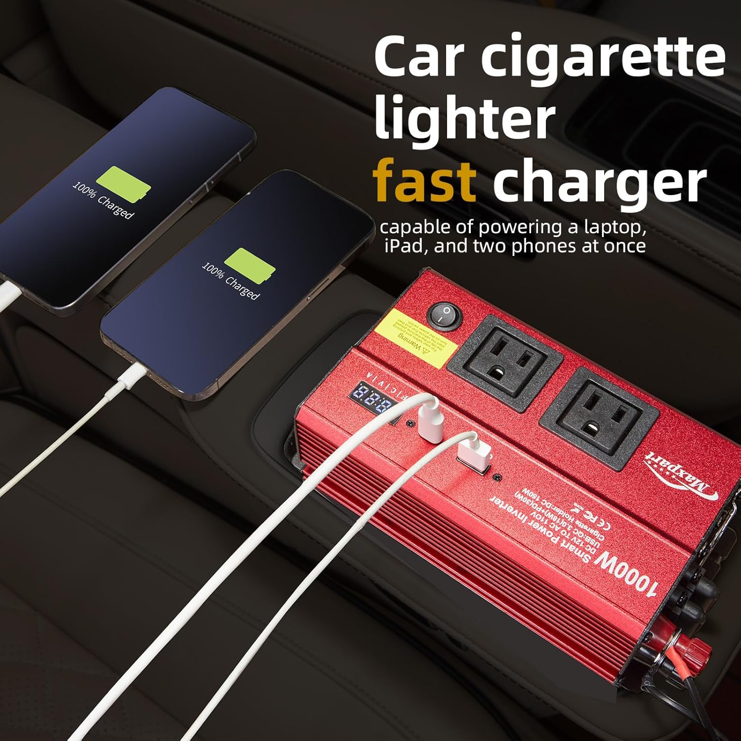 Thumbnail 4 de TWING Car 1000W Inverter 12V to 110V Power ⚡