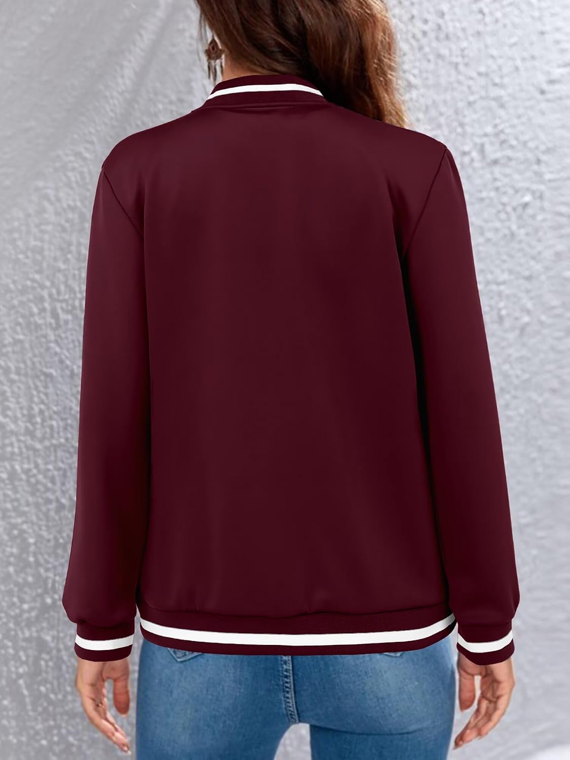 Thumbnail 4 de Magritta Women's Zip Up Jacket: Dressy Long Sleeve Cropped Bomber with Pocket