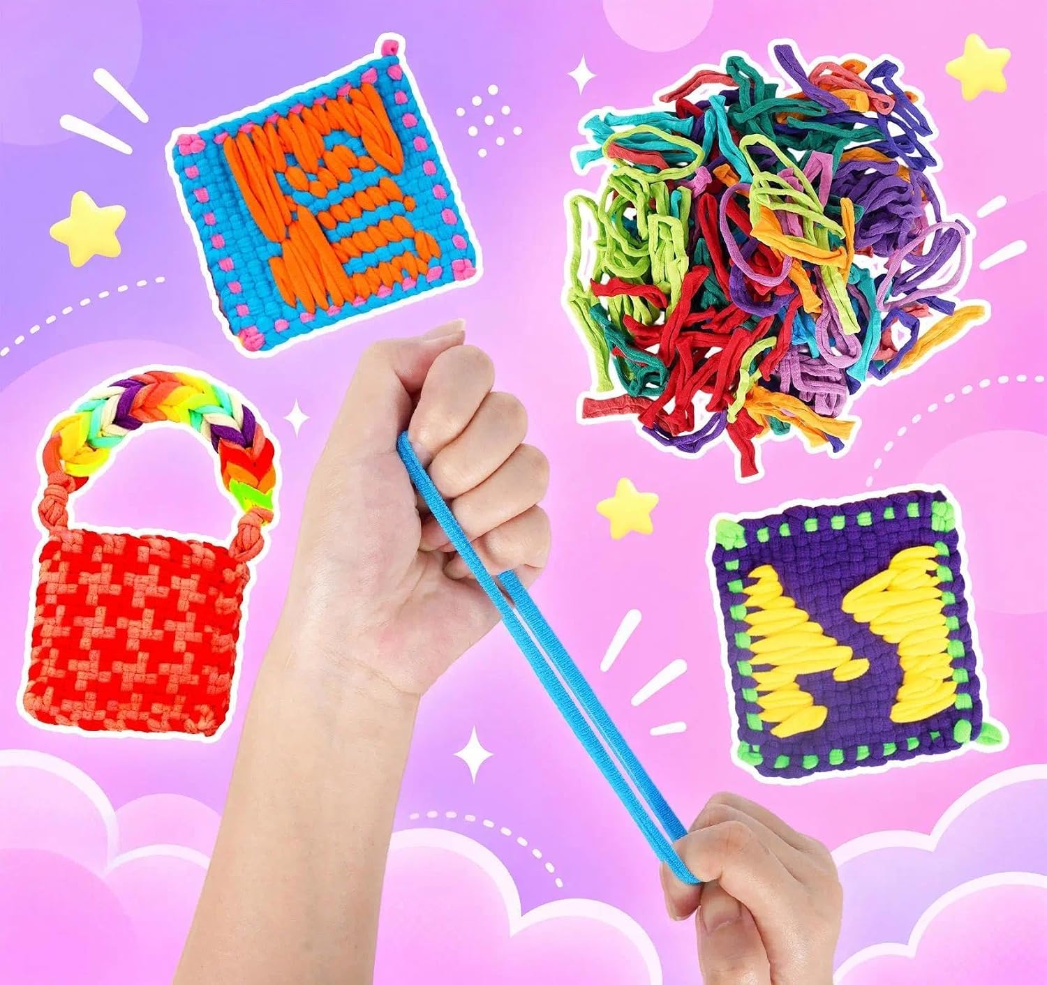 Detalle 2 de BLISSIQUEE Kids' Weaving Loom Kit, 12 Colors