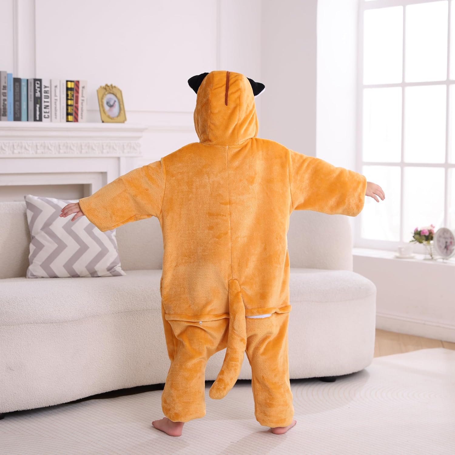 Detalle de Magicmode Kids’ Caracal Cat Onesie Pajamas, Soft Flannel Costume