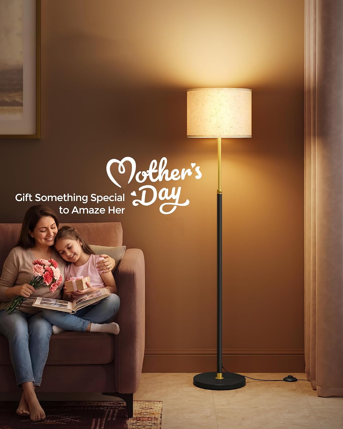 Thumbnail 1 de VASAGLE LFL002B03 Adjustable Floor Lamp 140–170 cm