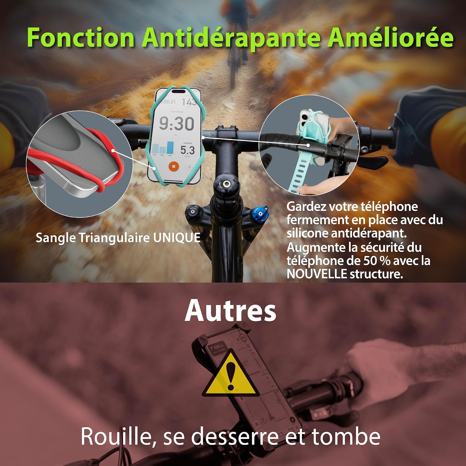 Detalle 2 de Bone Bike Tie 5 Support téléphone vélo 4,7–7,2"