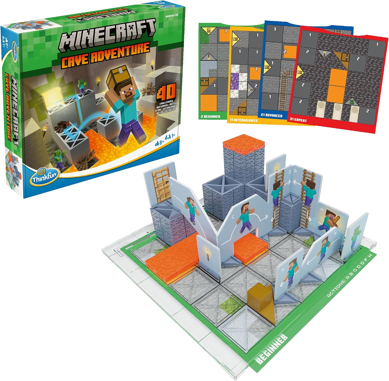 Detalle 2 de ThinkFun 76700 Minecraft Cave Adventure-logicaspel met 40 puzzels