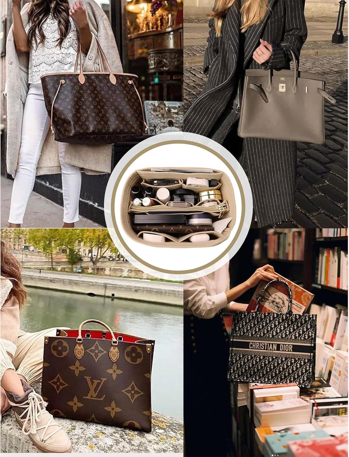 Thumbnail 6 de OMYSTYLE purse organizer insert 13 compartments