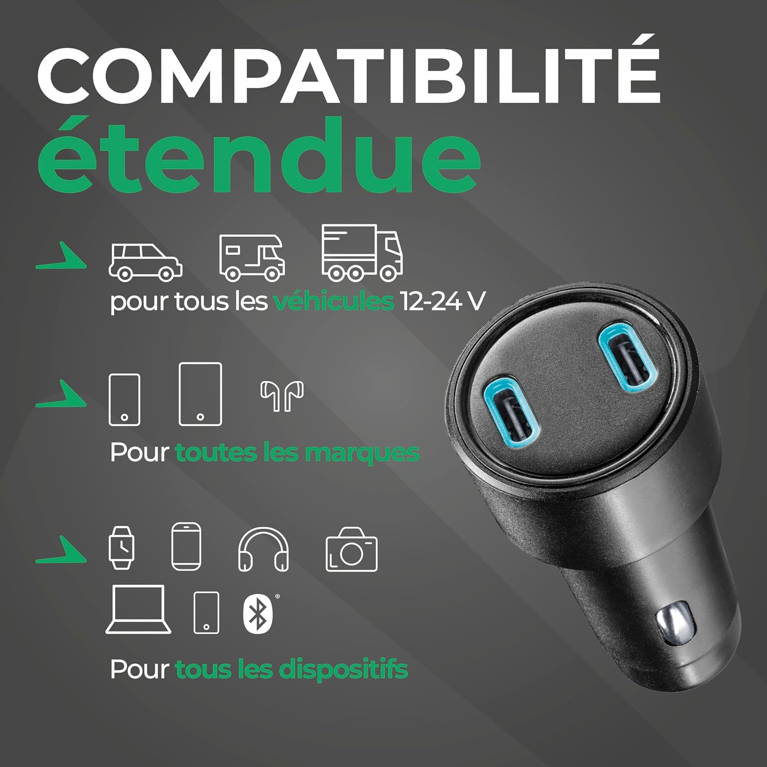 Thumbnail 6 de Teknoll Chargeur Rapide 65 W pour voiture