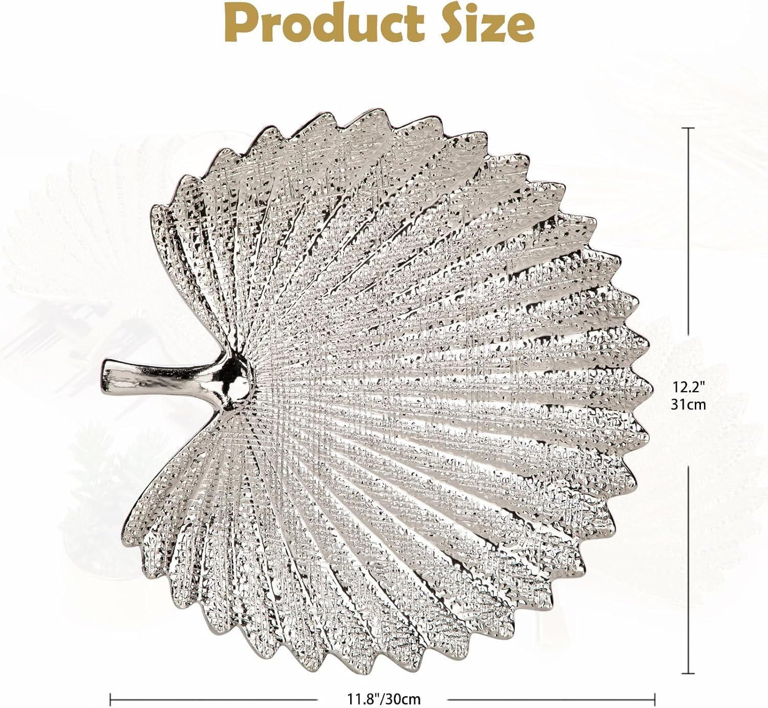 Detalle de Oairse Silver Leaf jewellery tray 30 x 30 cm