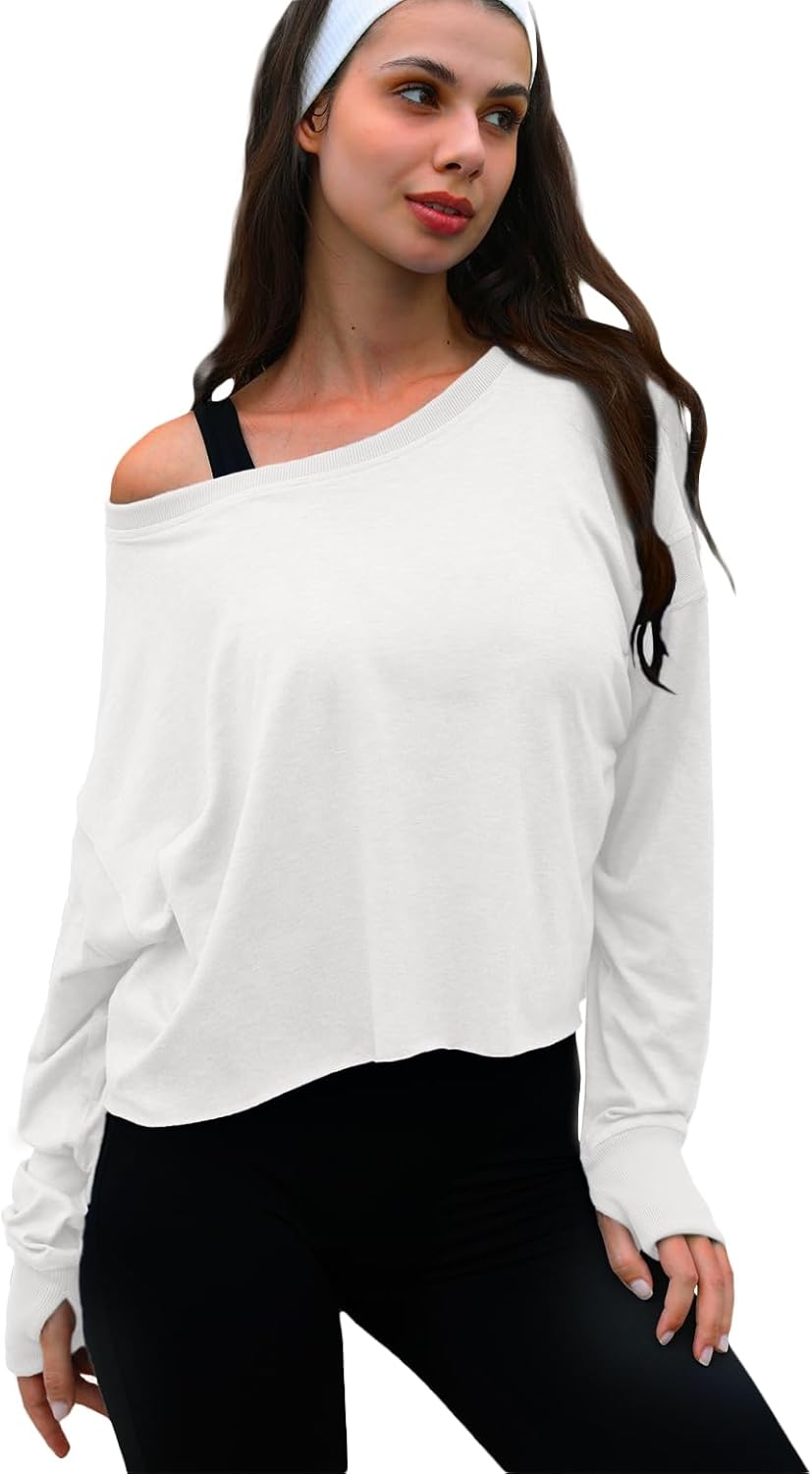 Thumbnail 1 de UNIANKIYA Open Back Long Sleeve Crop Top