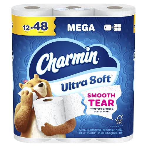 Thumbnail 12 de Charmin Ultra Soft Toilet Paper, 12 Mega Rolls (24 Regular Rolls) - 2-Ply Comfort & High Absorbency