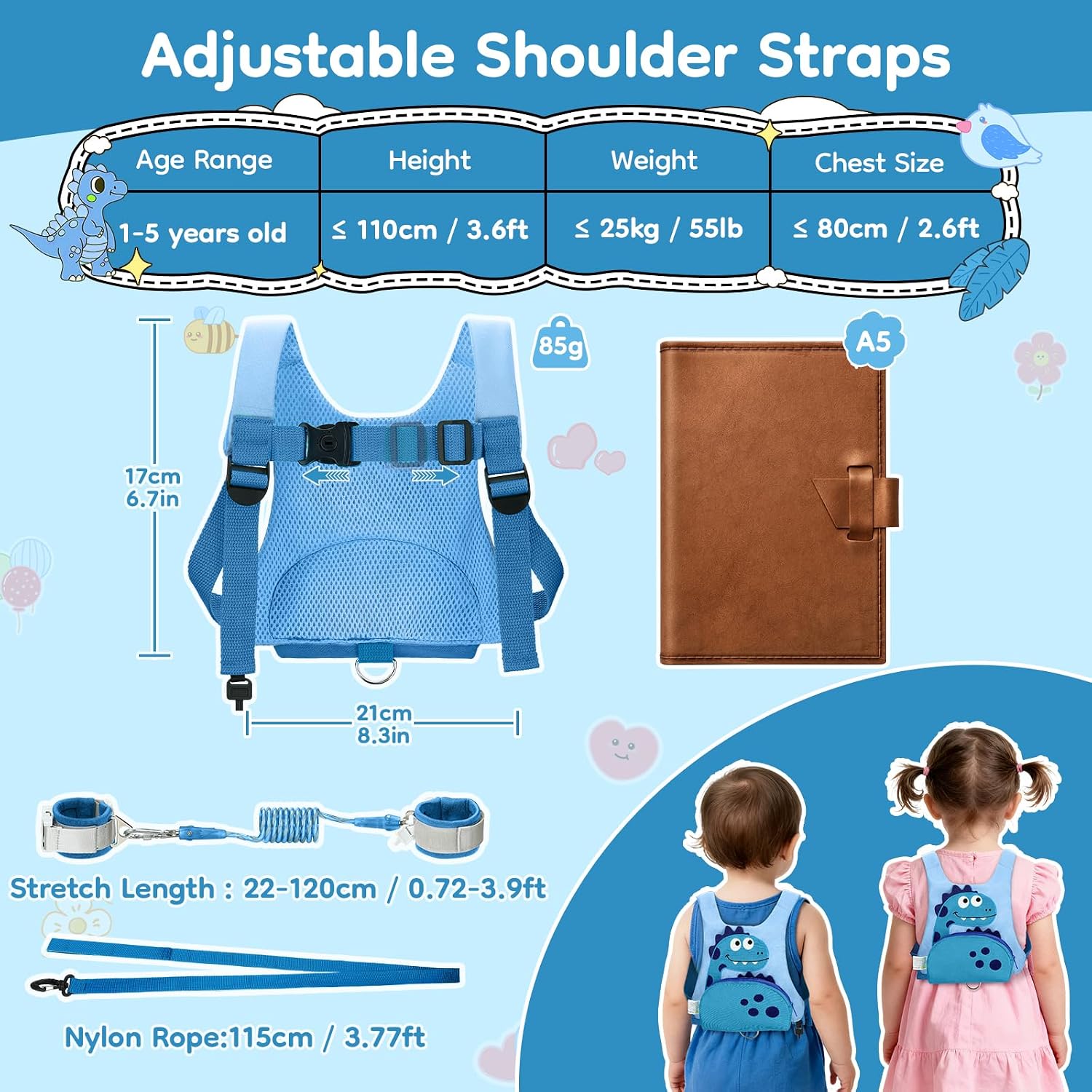 Thumbnail 5 de Dr.meter Kinderleine 1,2 m Rucksack