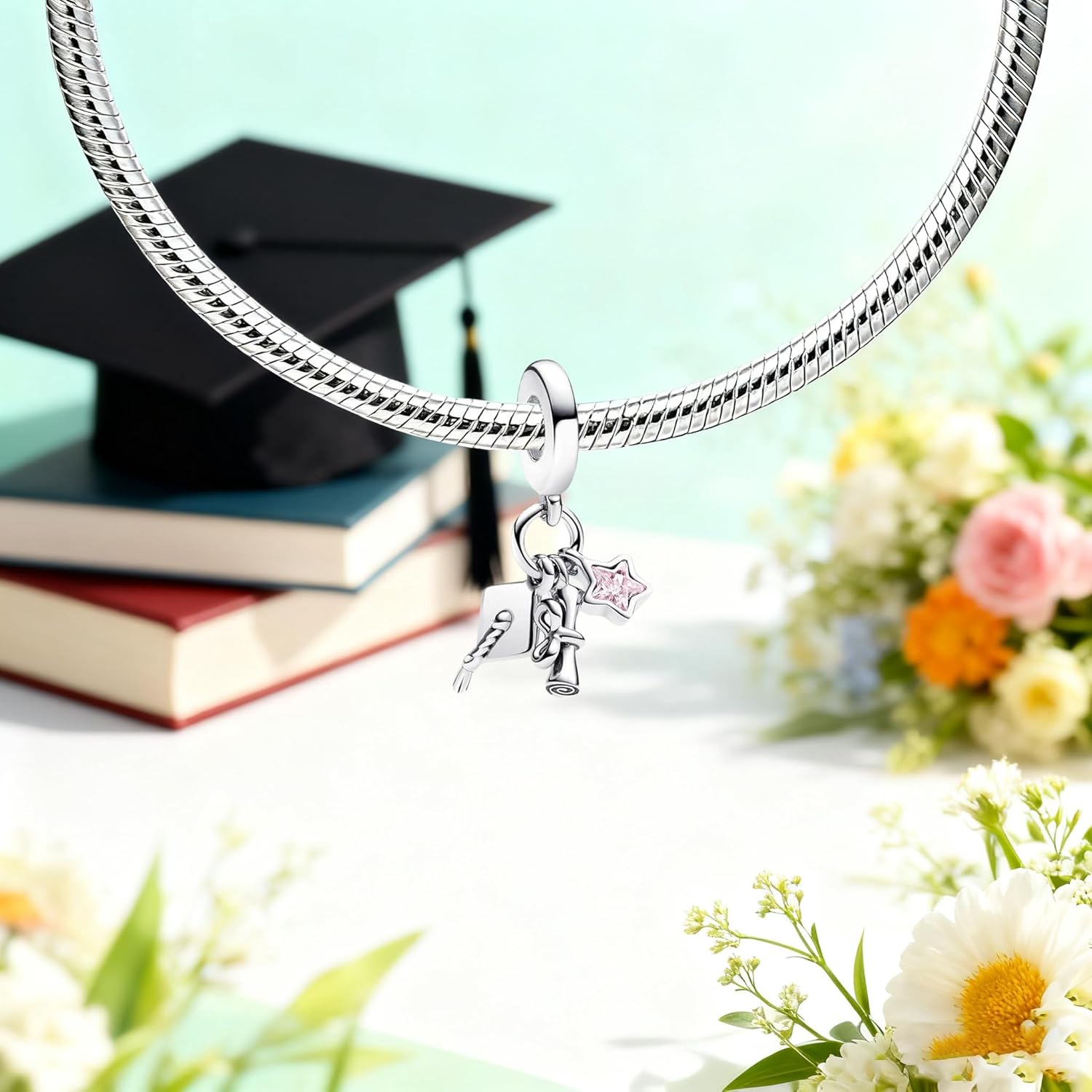 Thumbnail 1 de Vegaine 2026 Abschluss Herz Charm – Anhänger für Armband und Halskette