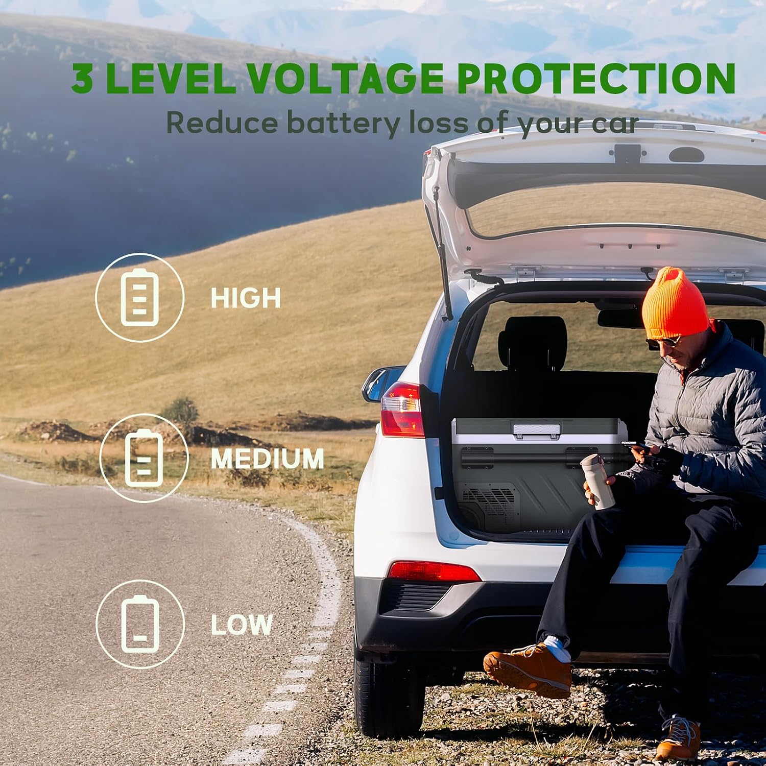 Thumbnail 6 de Alpicool 40L Car Refrigerator with APP Control – Dual Zone Portable 12V/24V Cooler