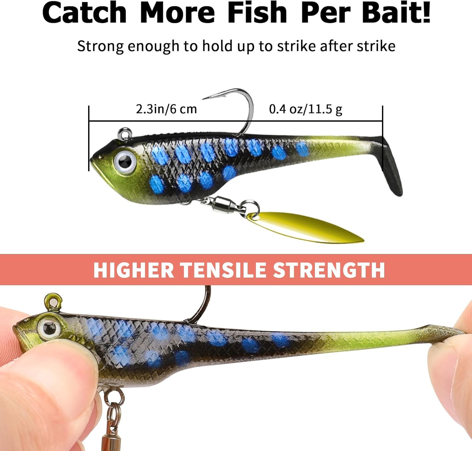 Thumbnail 3 de TRUSCEND Gummifische Softbait mit Jigkopf