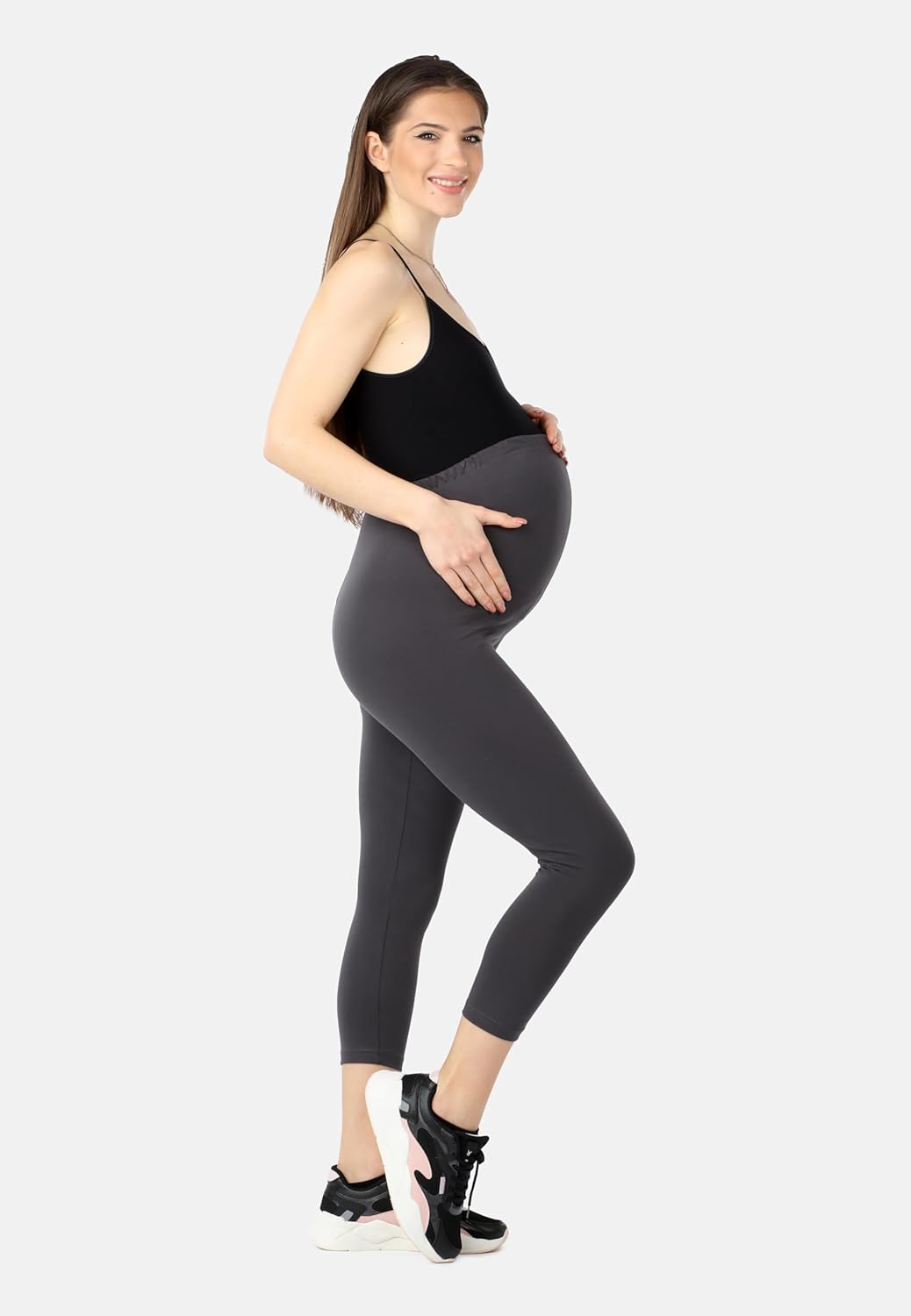 Thumbnail 2 de Be Mammy Legging maternité 3/4 en bio-coton (GOTS, Oeko-Tex) BE20-284