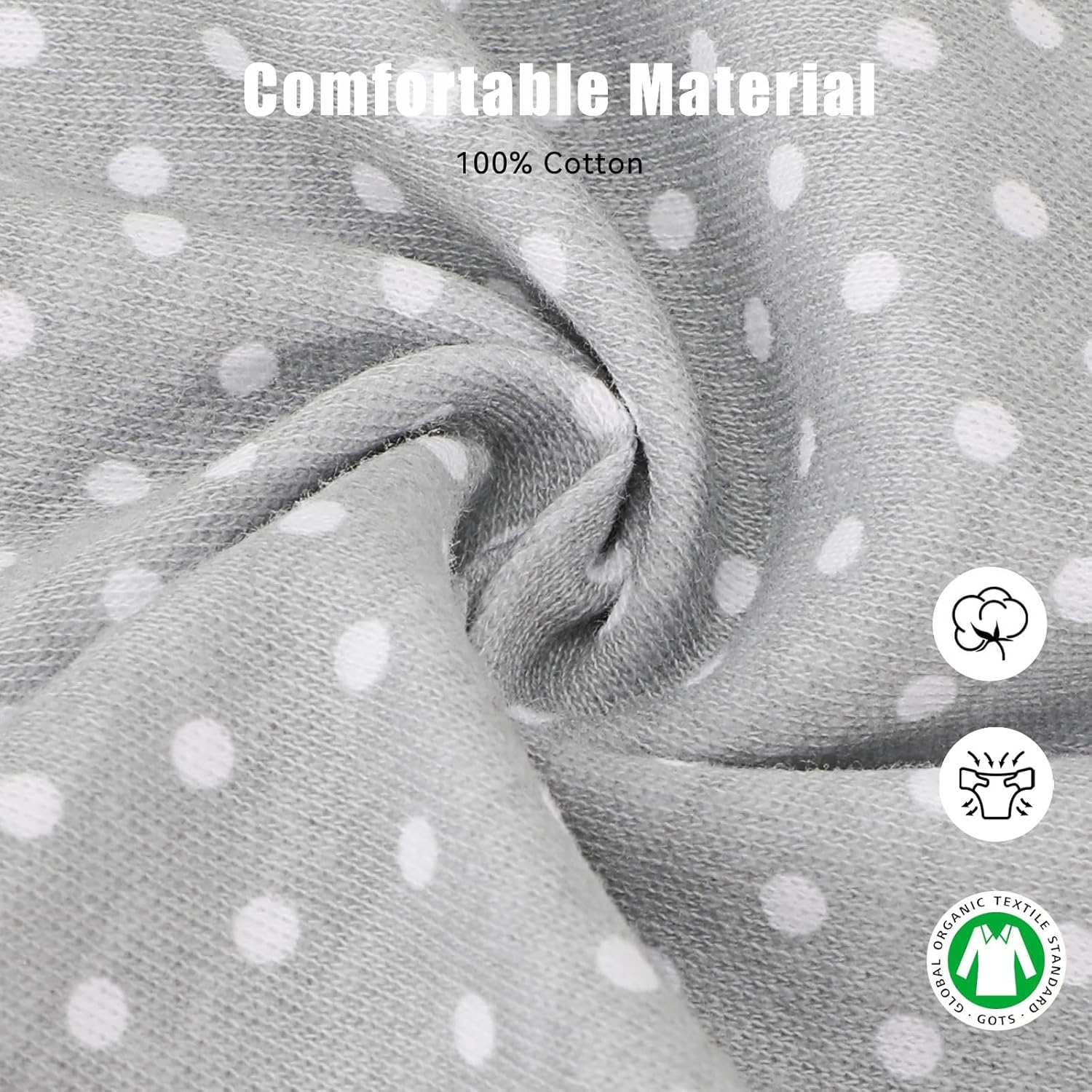 Thumbnail 4 de LANDICI 0-3 Months Baby Sleeping Bag Sack: 100% Cotton Swaddle for Newborns