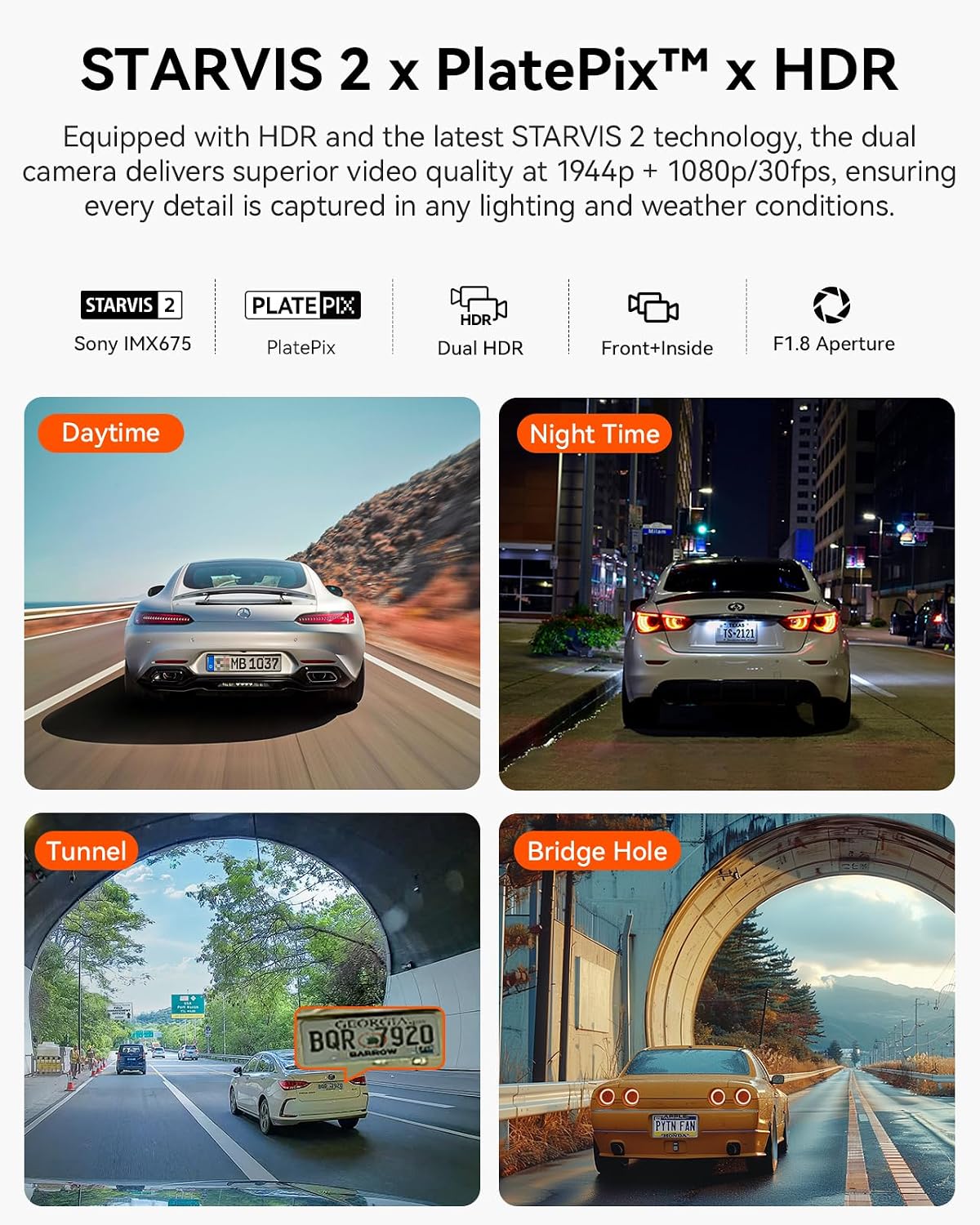 Detalle 2 de Vantrue N2X 2.7K Dash Cam 512GB