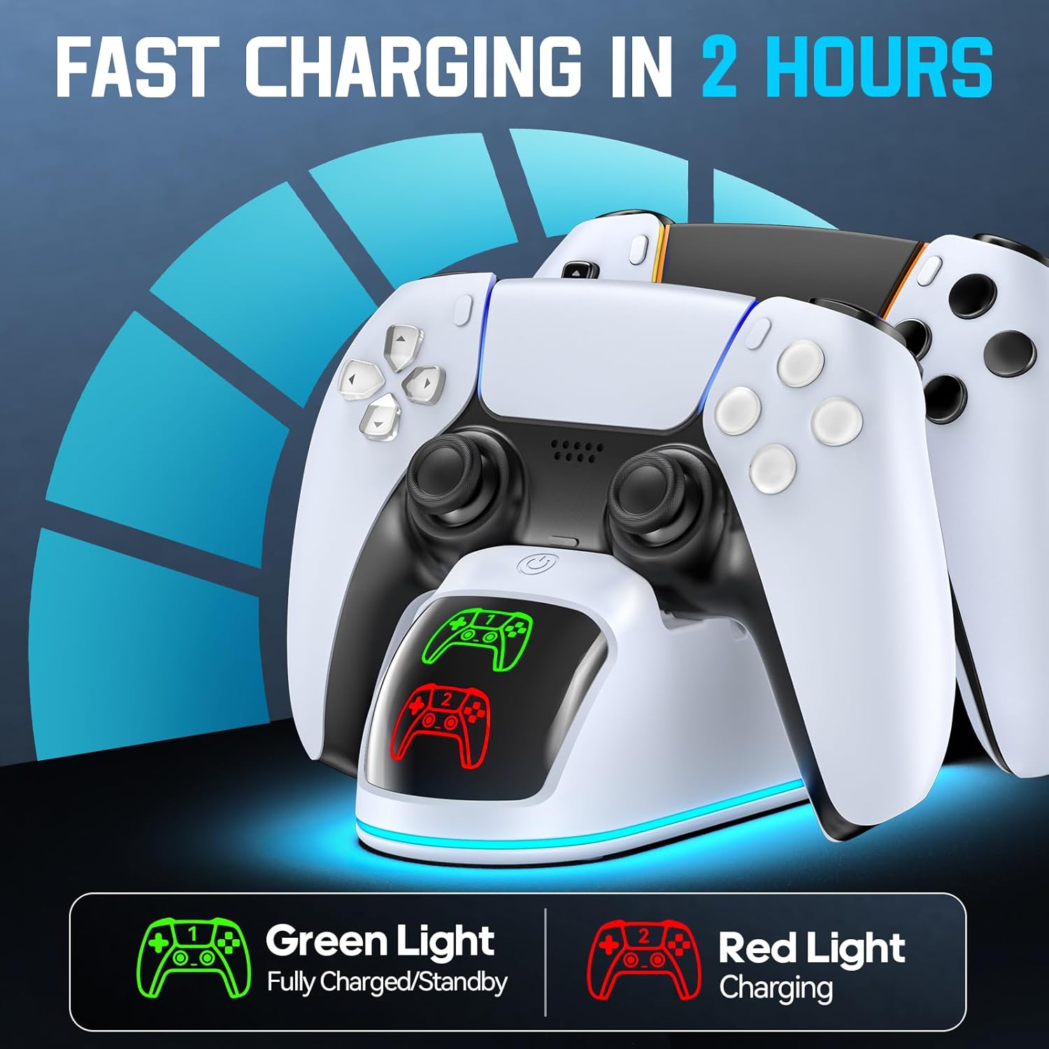 Thumbnail 2 de Stazione Ricarica RGB per controller PS5 2H