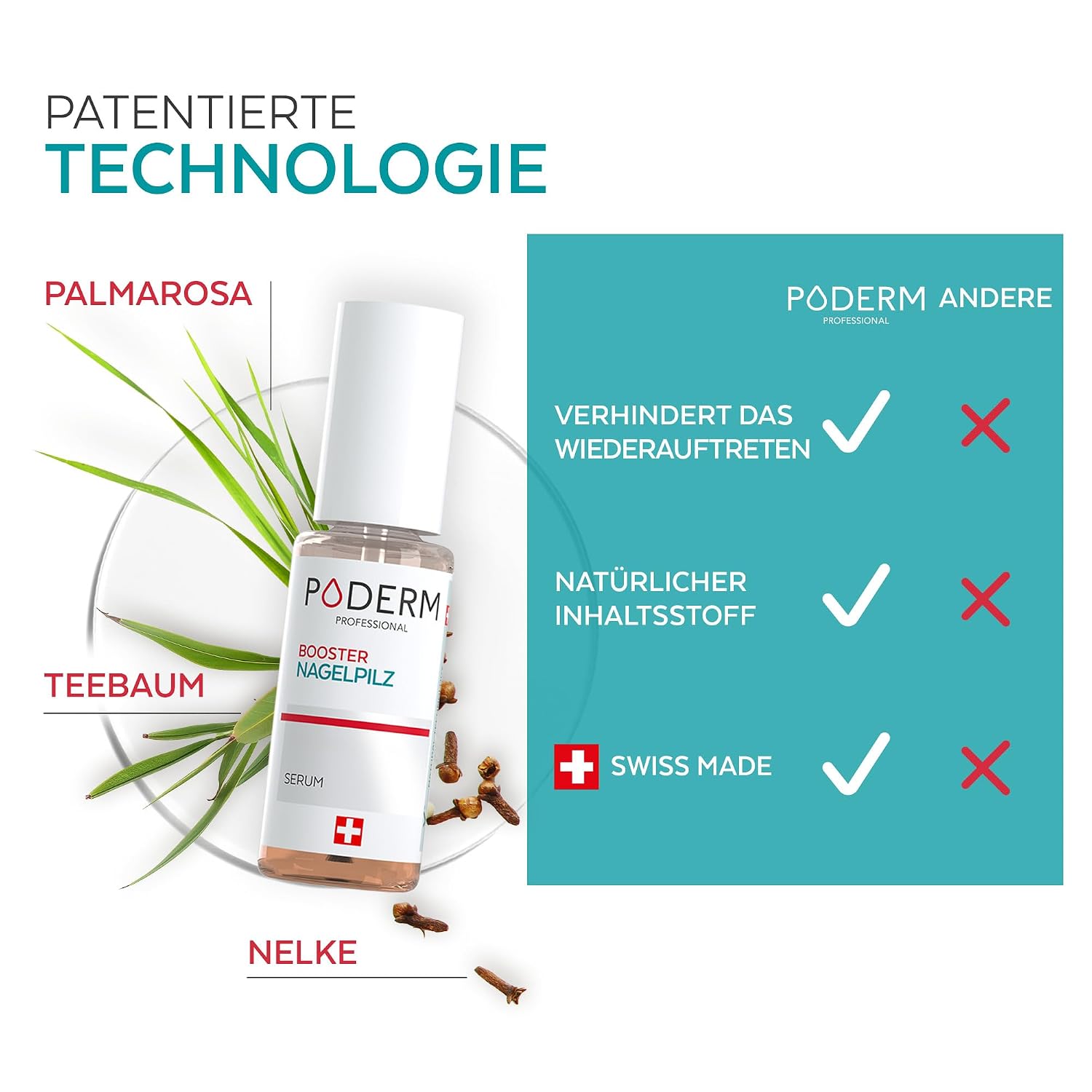 Detalle de PODERM BOOSTER Nagelpilz 100% 🦶