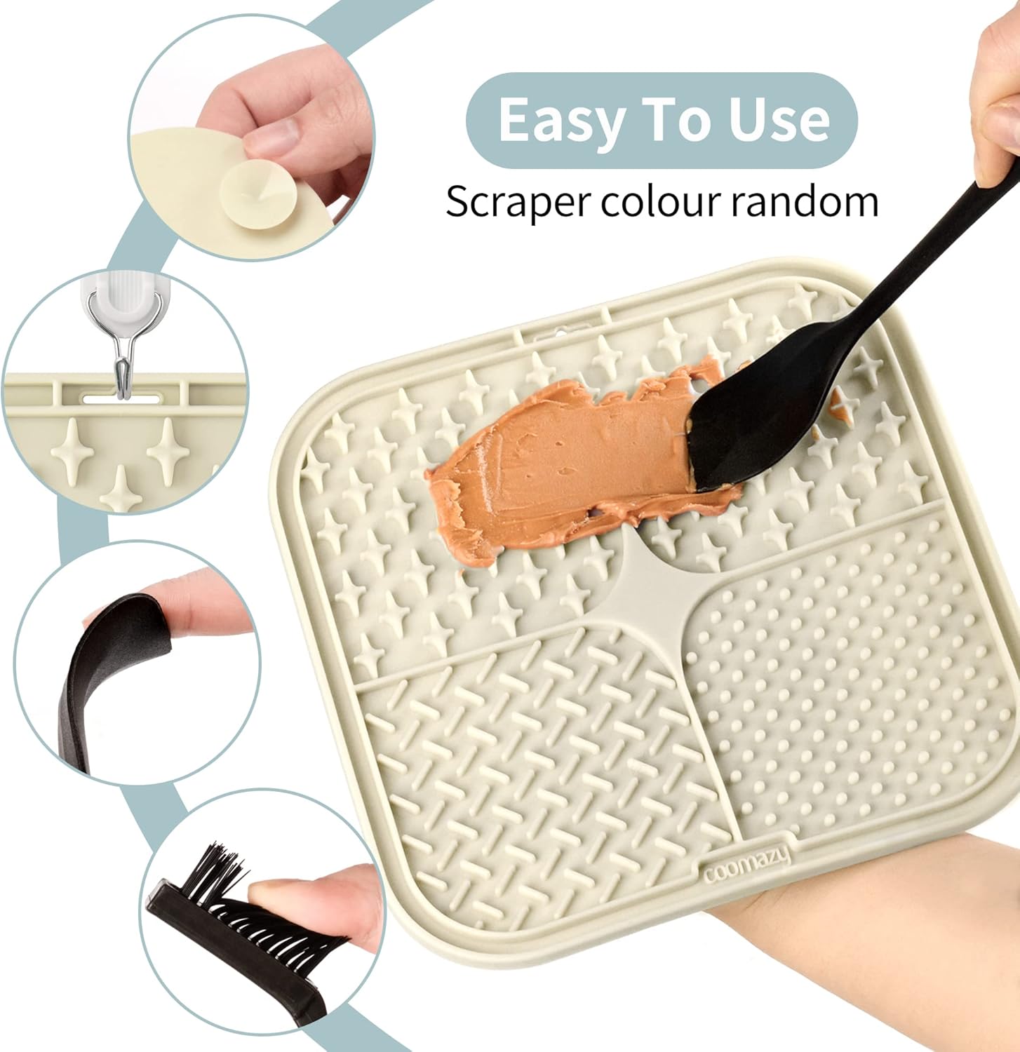 Thumbnail 2 de Coomazy Licky Mats 2-pack for slow feeding