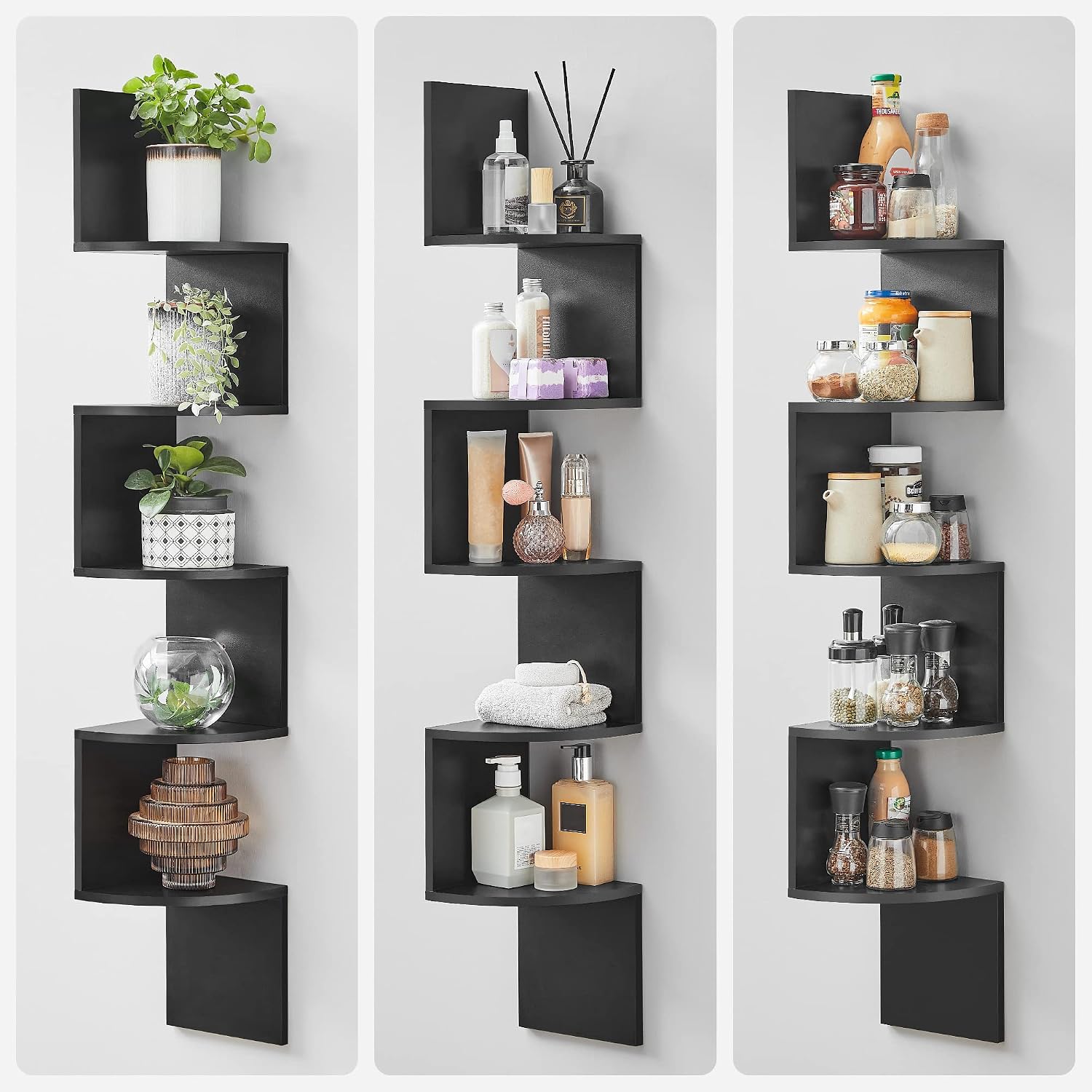 Thumbnail 6 de VASAGLE 5-Tier Corner Shelf