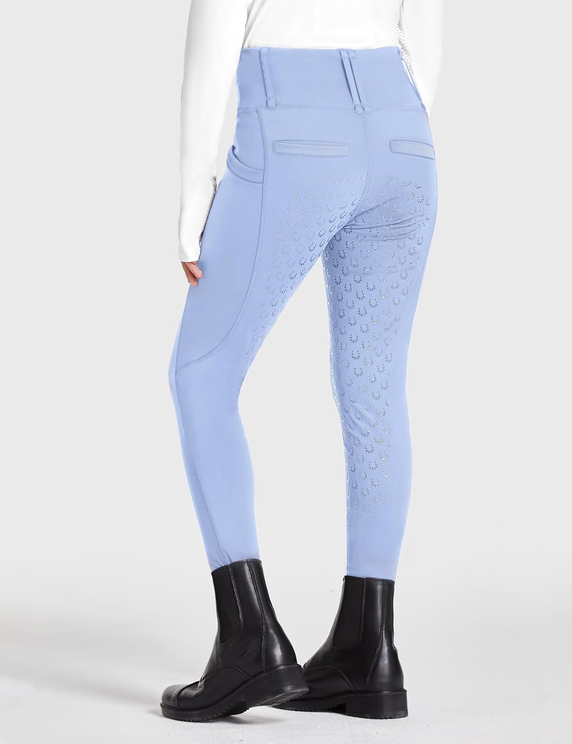 Thumbnail 1 de FitsT4 Sports Girls Full Seat High-Waist Riding Pants with Silicone Grips and Zipper Pocket